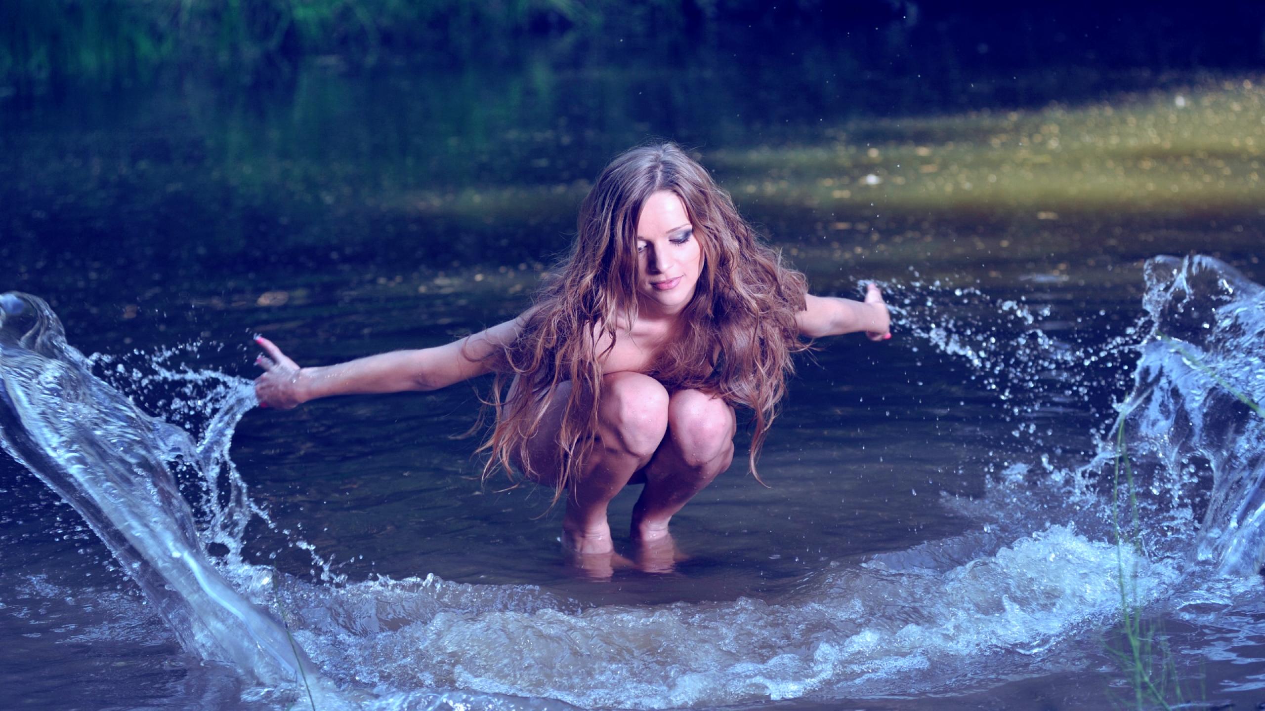 Free photo: Girl In Water, Girl, Human