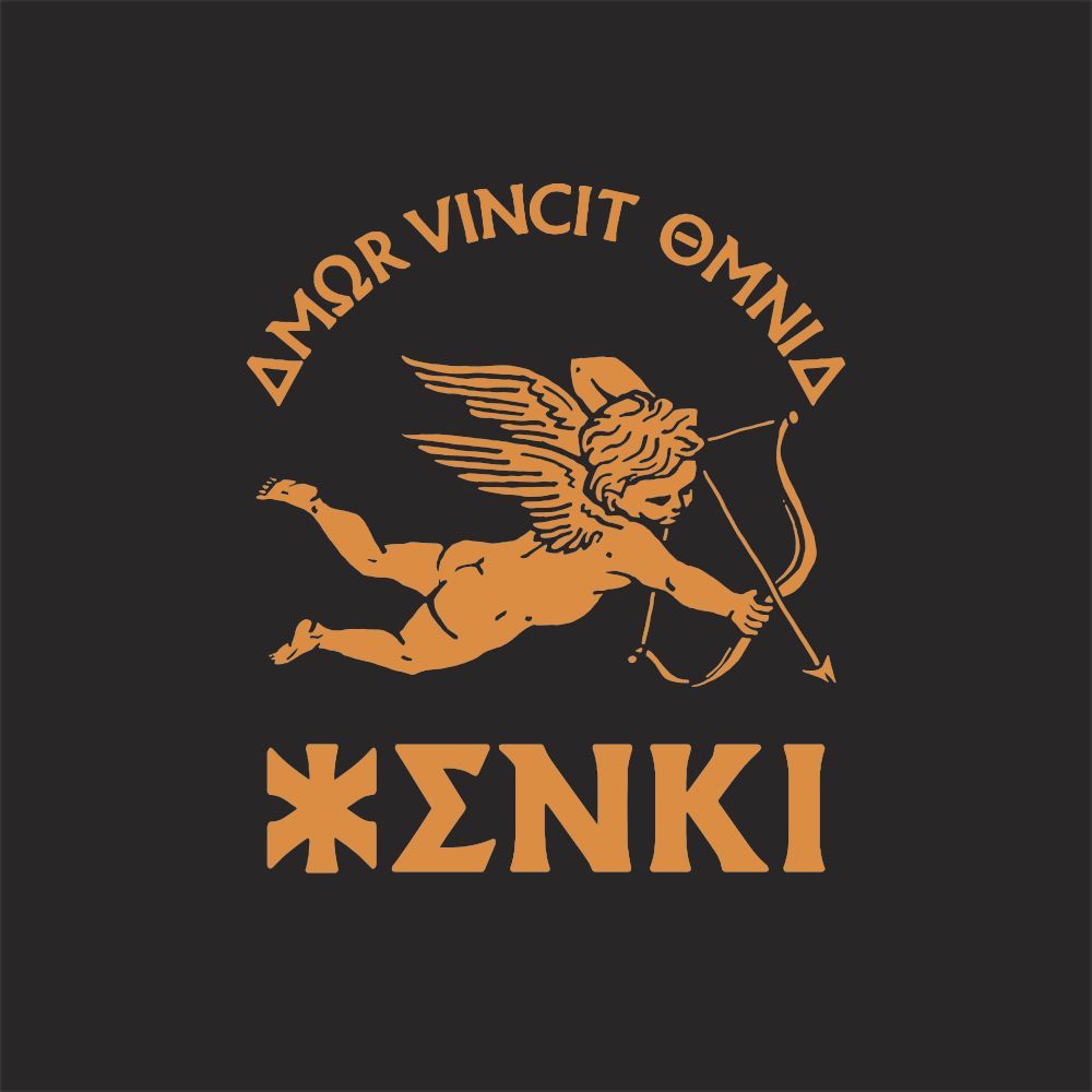 Logo design for Enki Eye wear. Cupid greek pottery