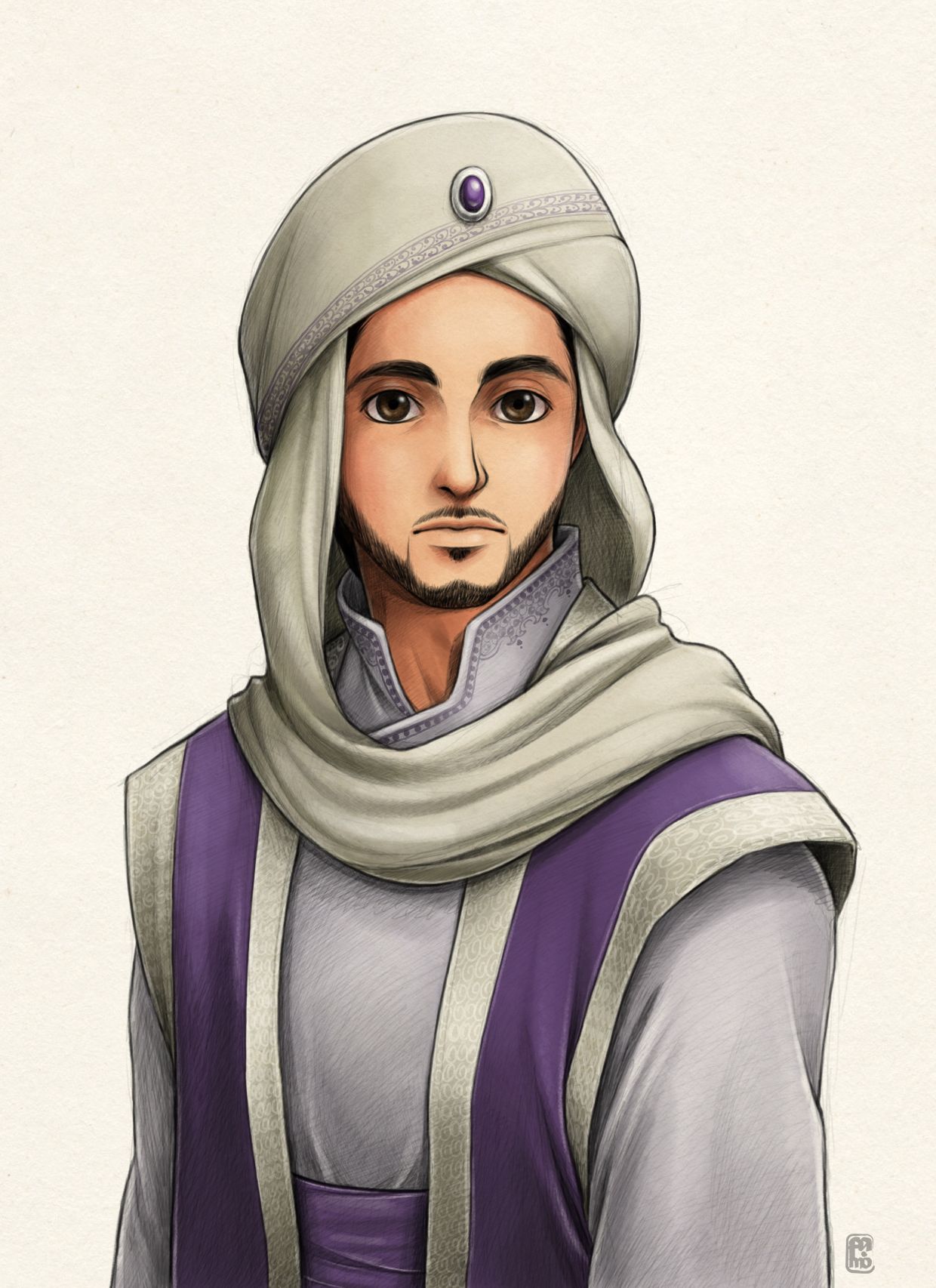 Arabian Prince illustrated using photohop and wacom tablet. Anime muslim, Man illustration, Bravest warriors