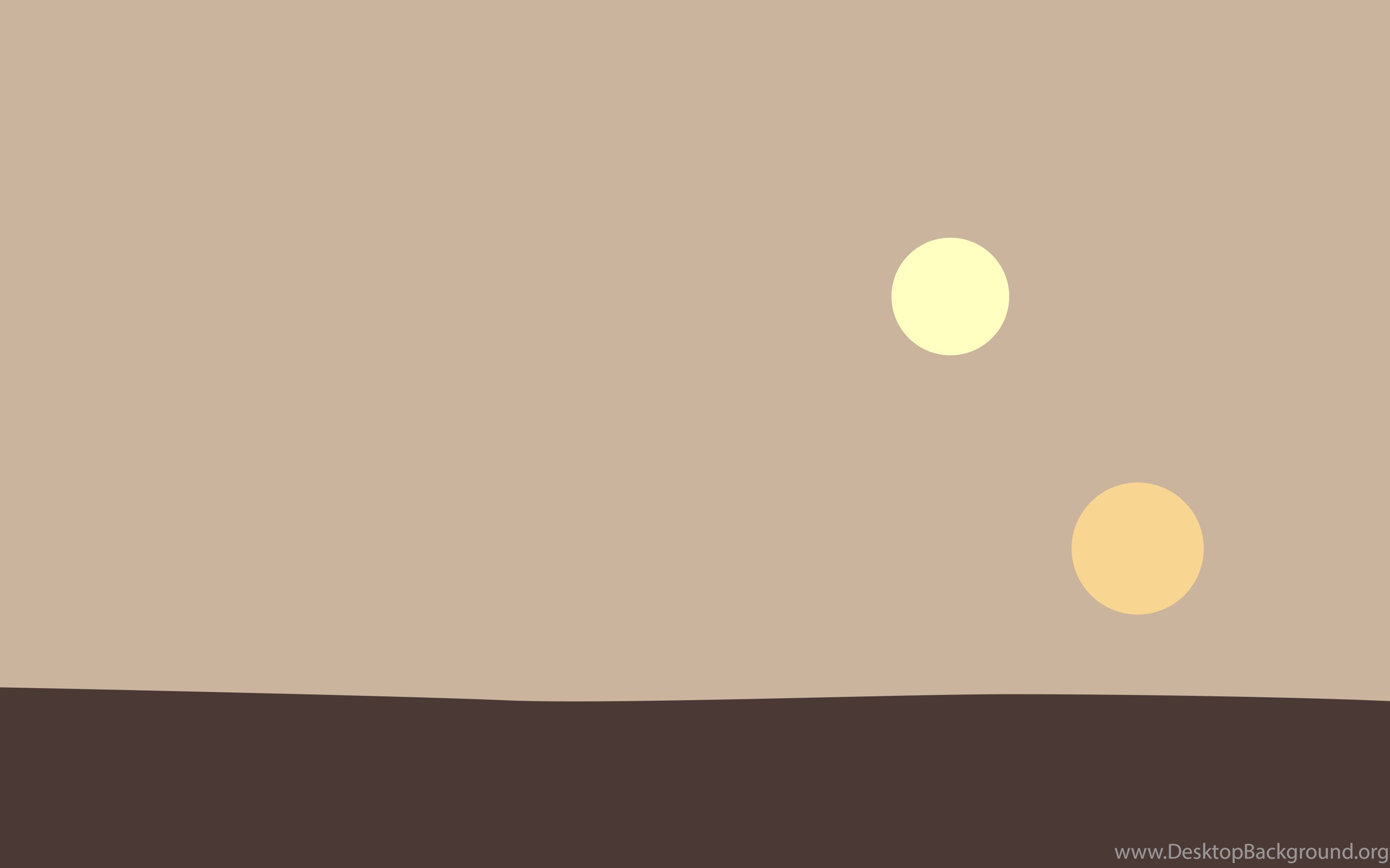 Minimalist Tatooine Wallpaper [2880x1800], StarWars Desktop