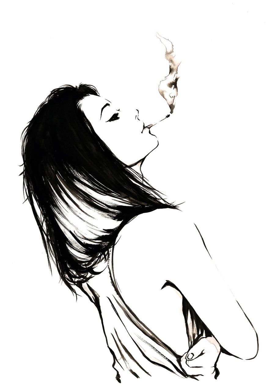 Tumblr Girl Smoking Drawings