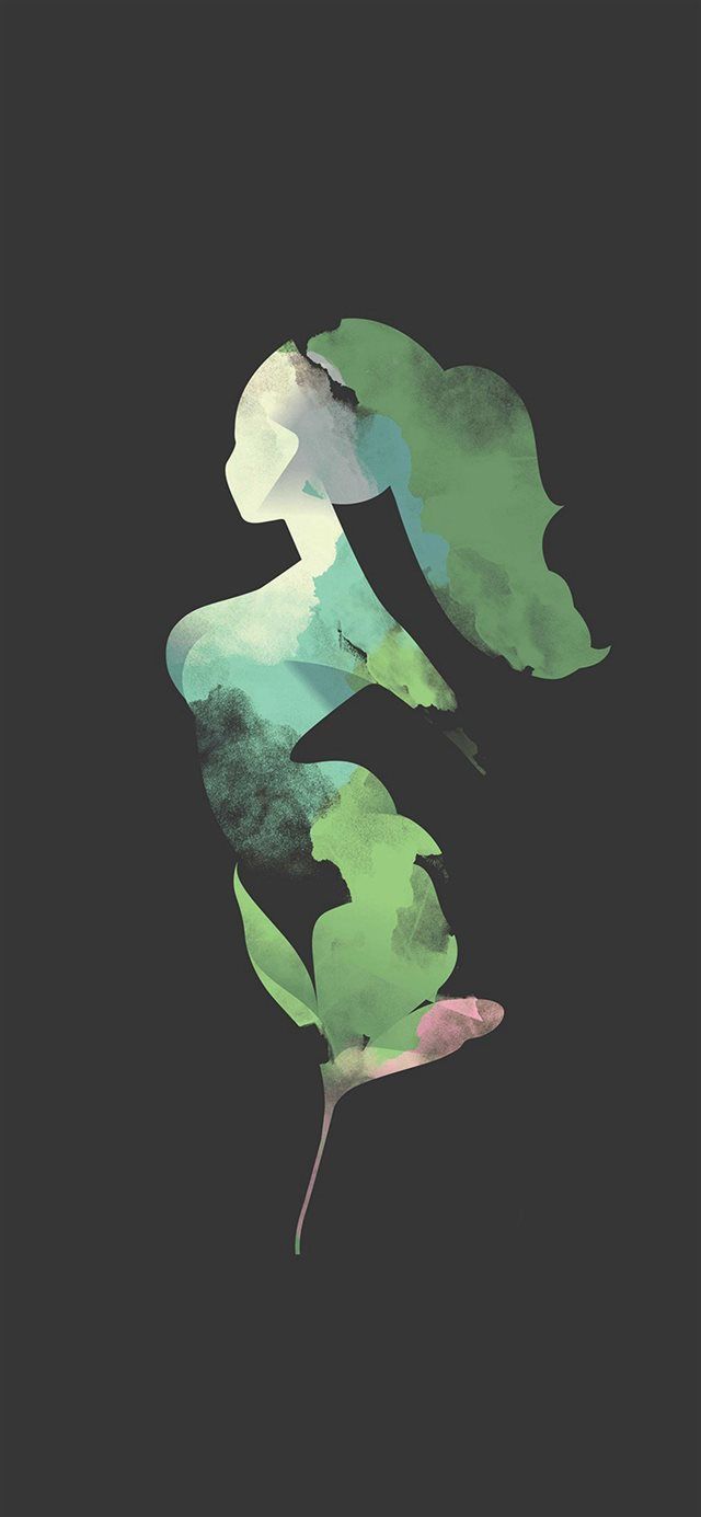 Flower Dark Woman Illustration Art iPhone X Wallpaper Free Download