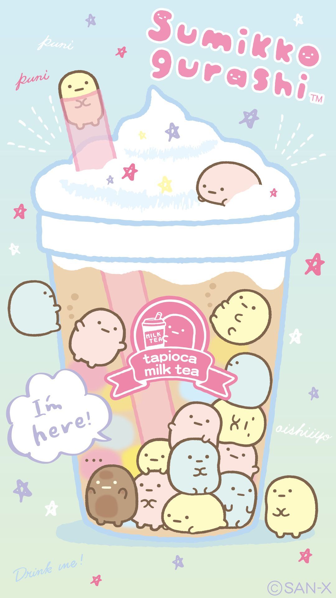 Boba Tea Cartoon ~ Gurashi Sumikko Boba Awning Sanrio キャラクター