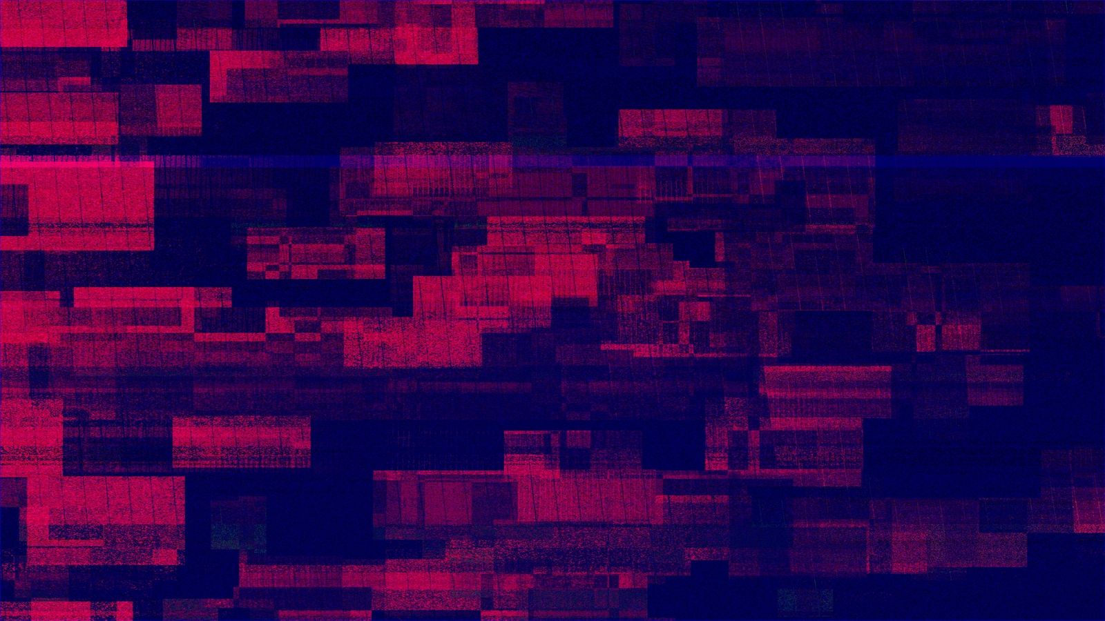 Download wallpaper 1600x900 glitch art, lines, pixels, defect