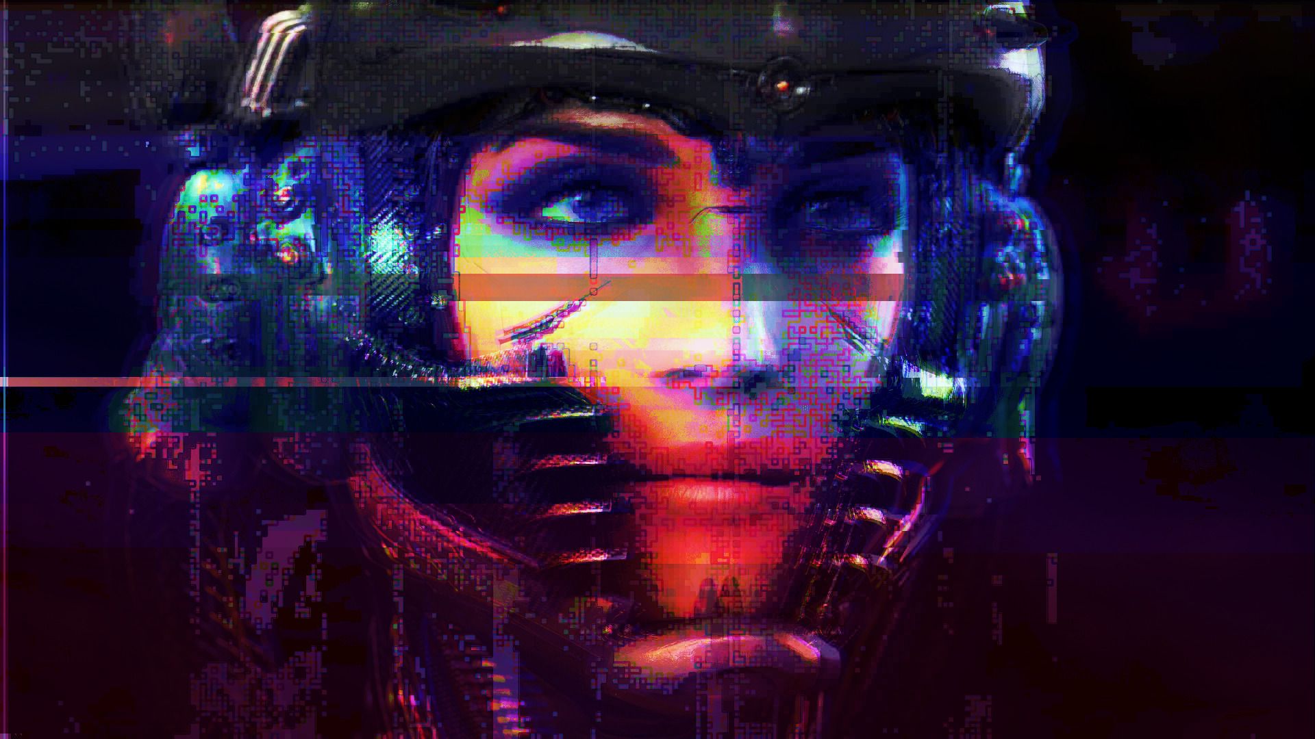 cyberpunk, Glitch art Wallpaper HD / Desktop and Mobile Background