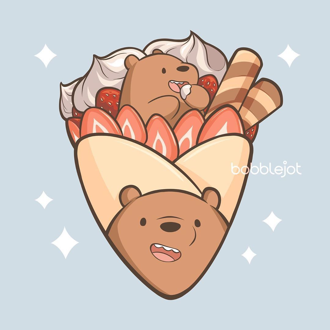 We Bare Bears Crepe series: Strawberry Grizz. .. Stay tuned