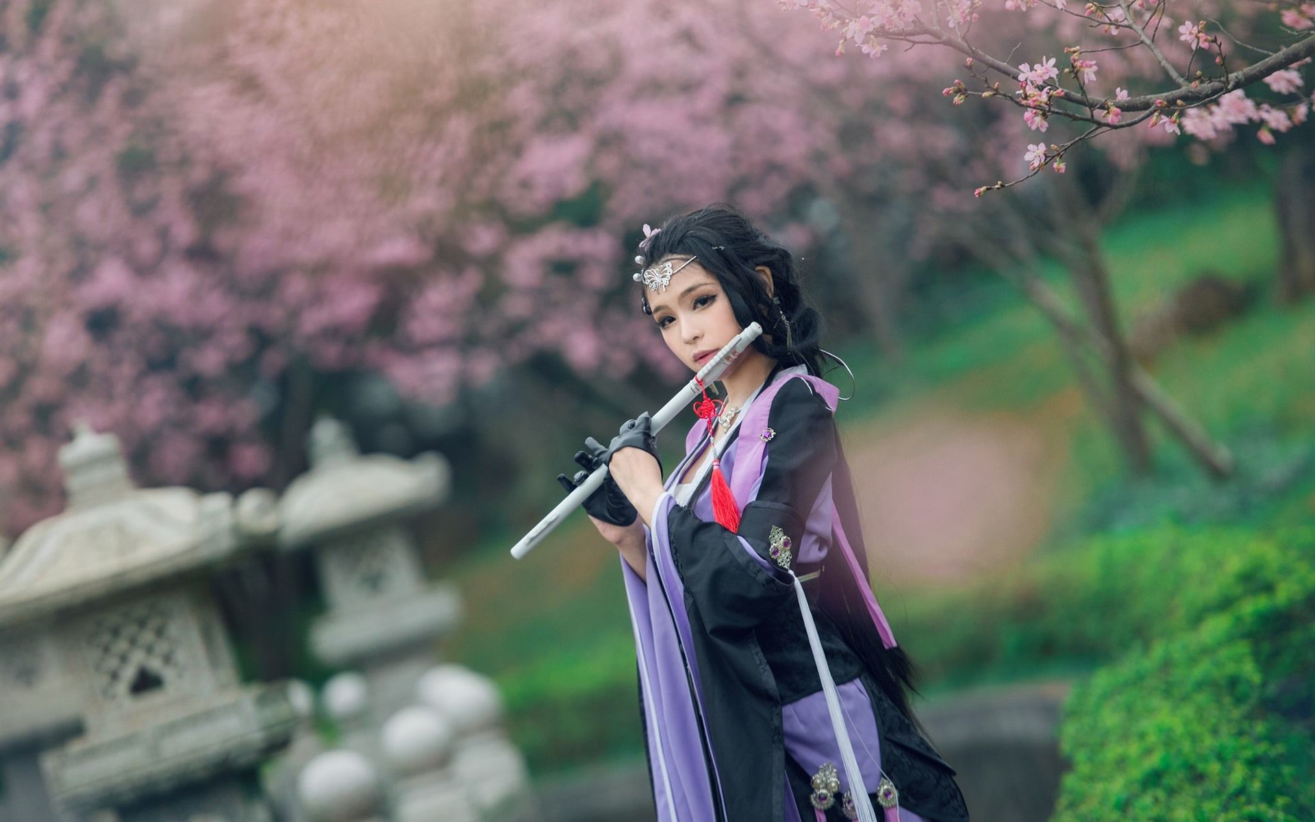 Girl And Flute Wallpapers Wallpaper Cave