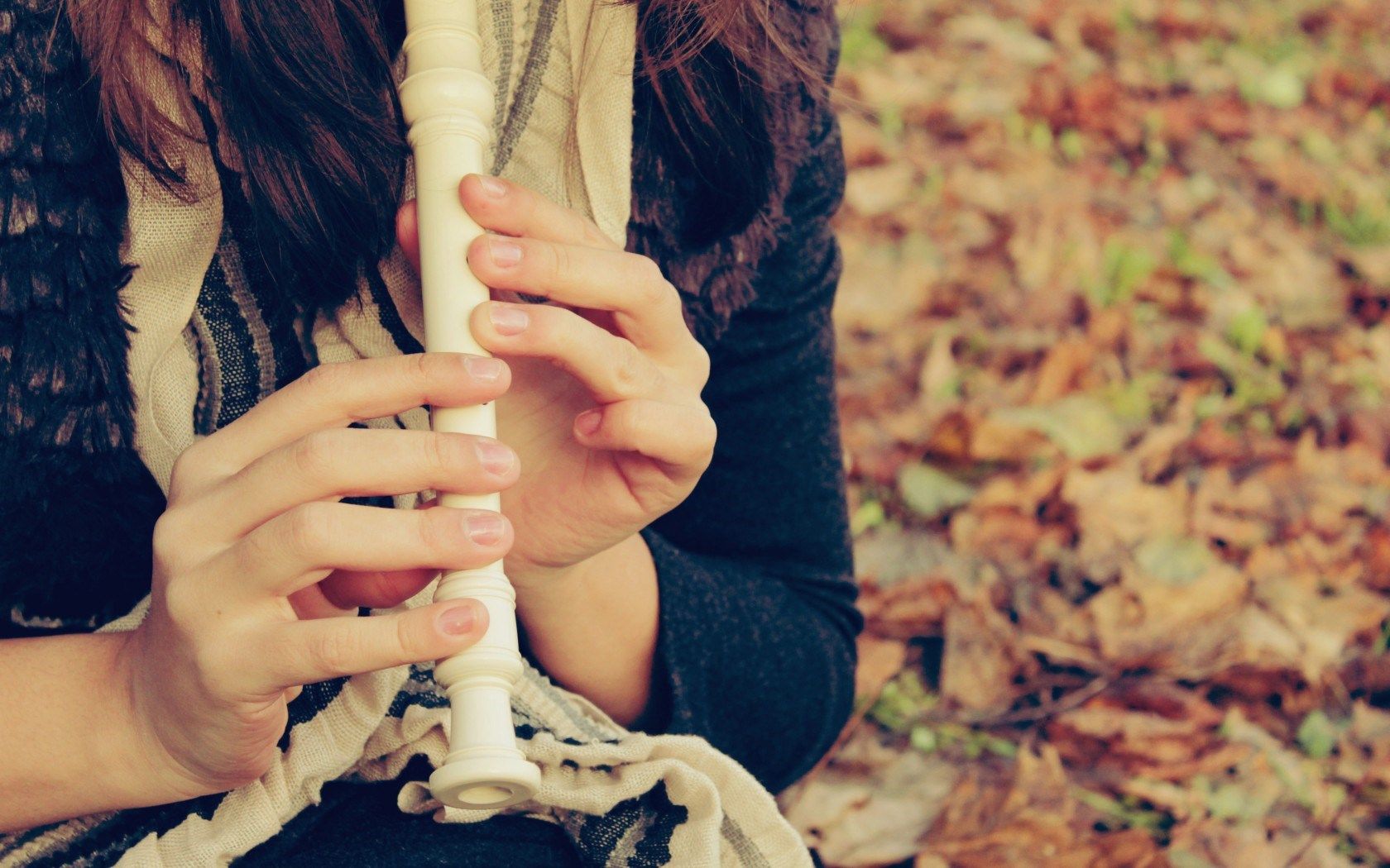 Girl And Flute Wallpapers Wallpaper Cave