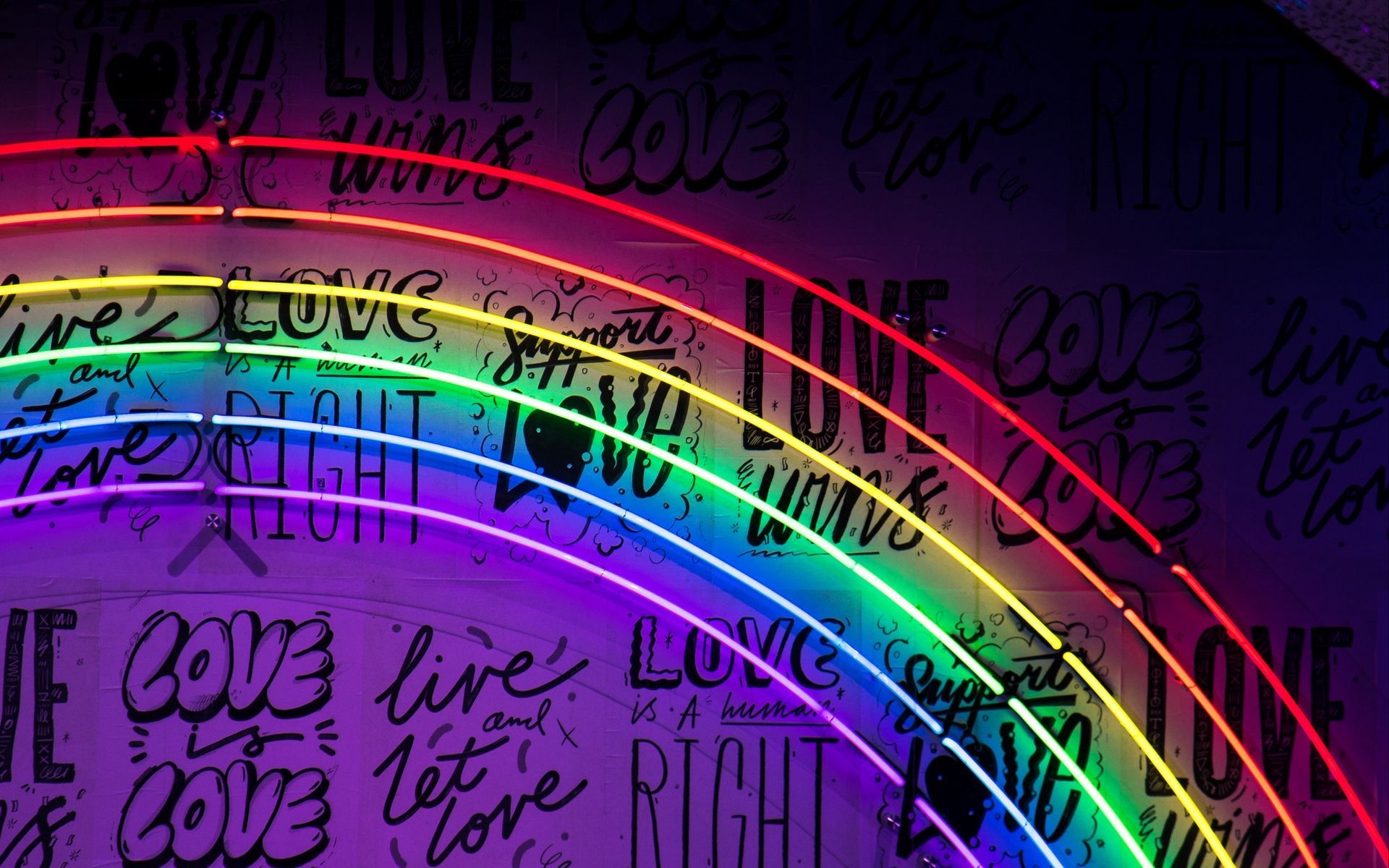 Rainbow colors HD wallpaper. Neon wallpaper, Neon rainbow, Laptop