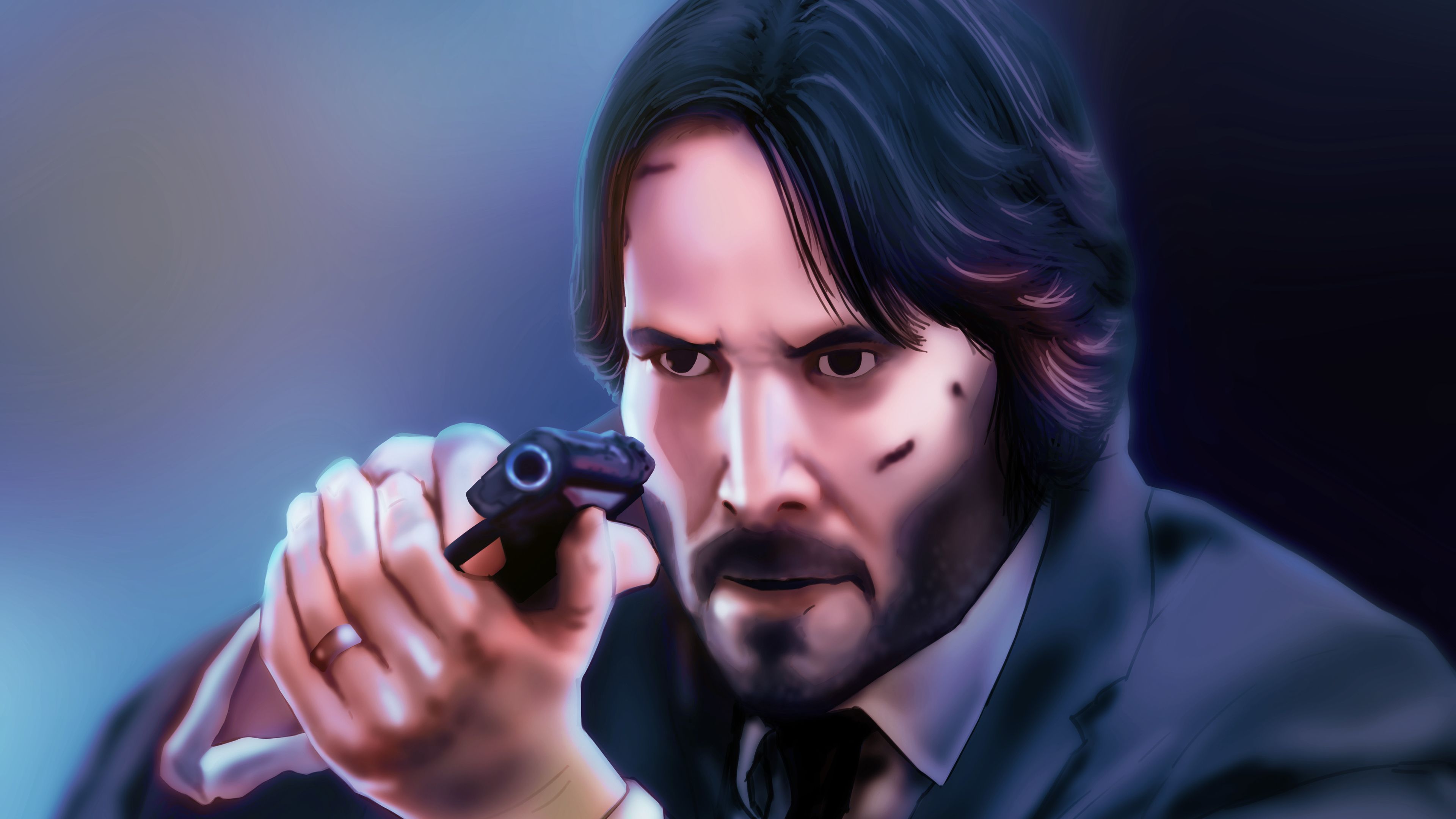 Wallpaper 4k Keanu Reeves John Wick 4k Art 4k Wallpaper, Artist