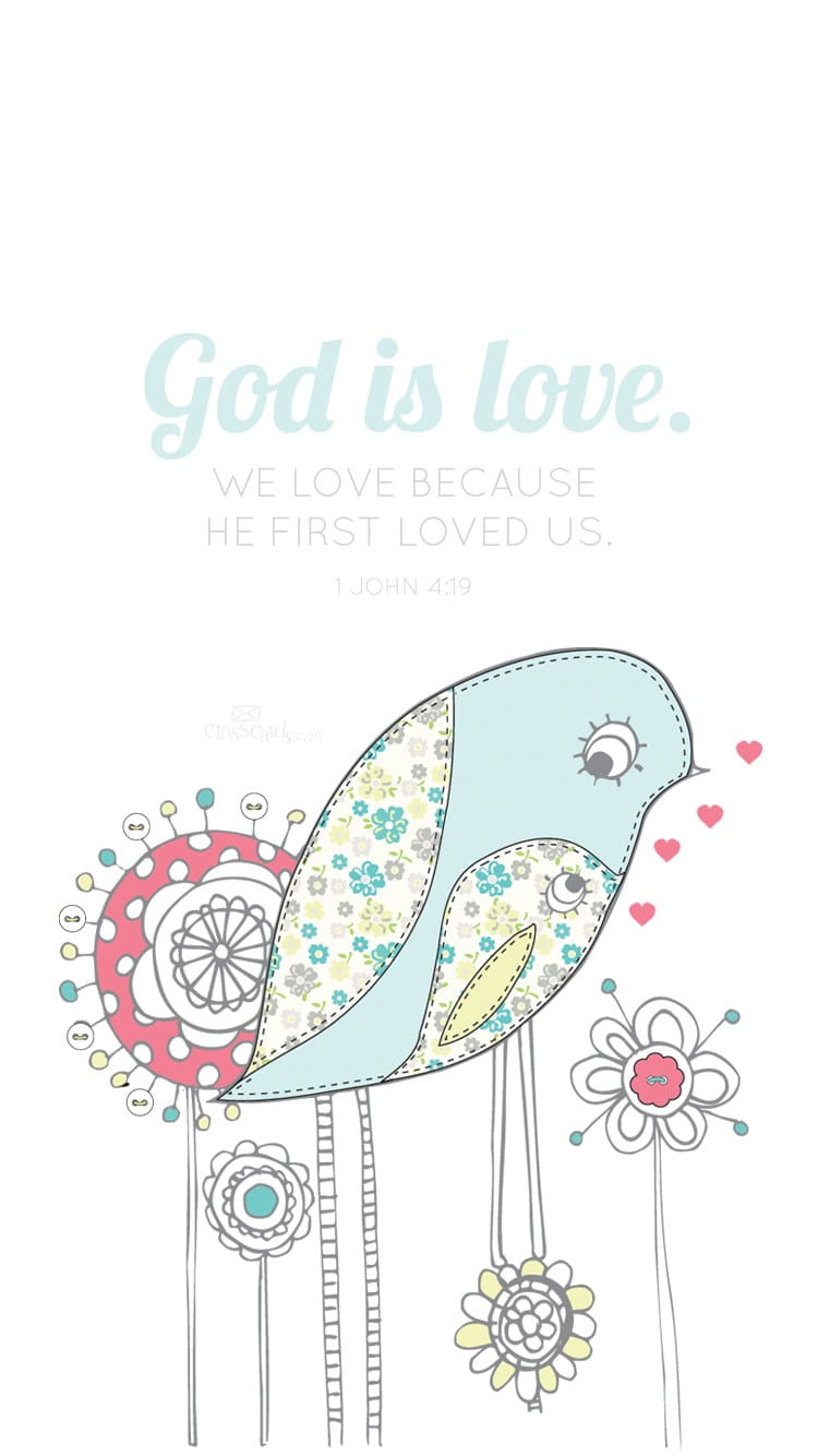 God is Love Desktop Wallpaper Birds Background