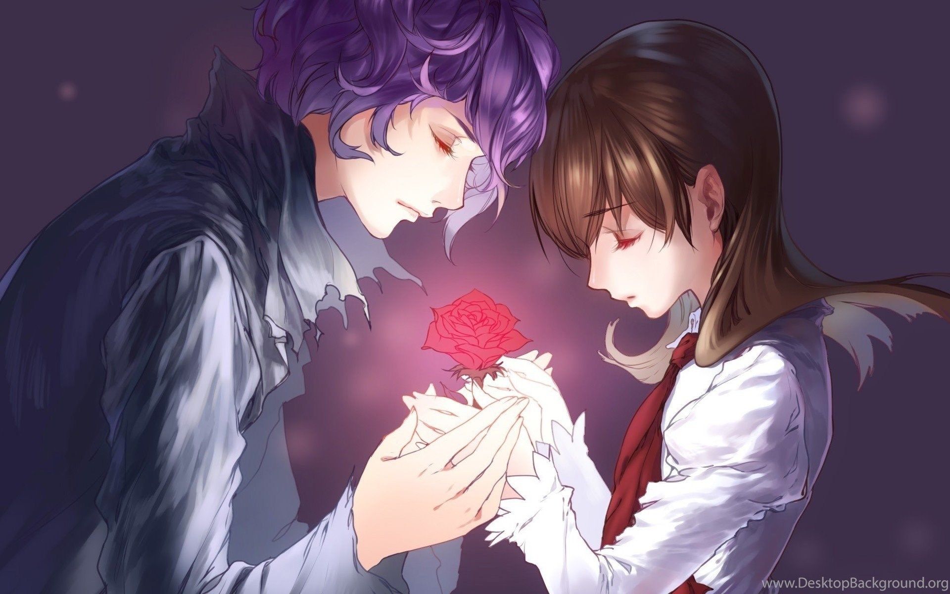 Ib Game, Flower, Anime, Boy, Girl, Love Image Wallpaper Desktop Background