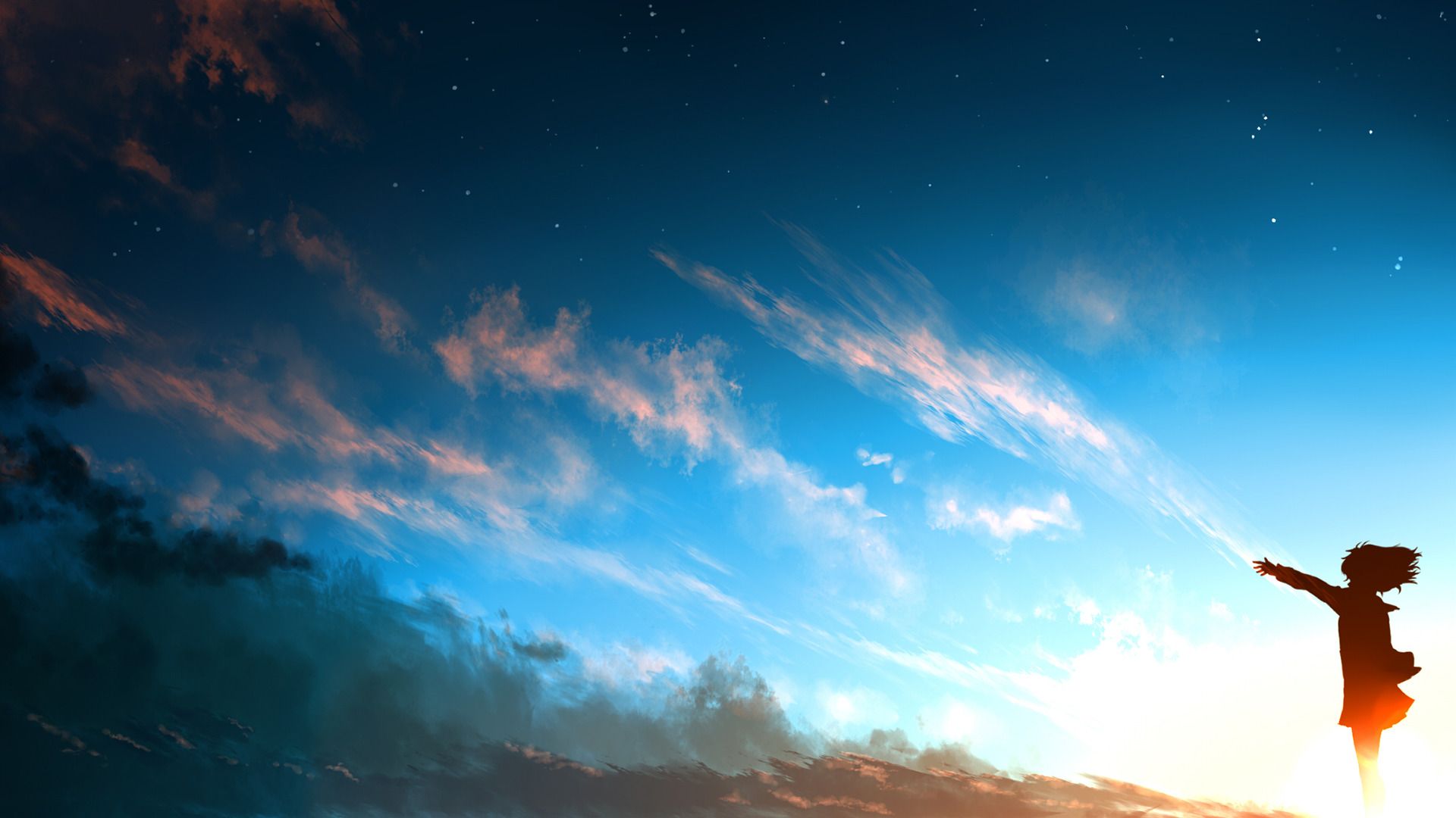 anime, Sky, Clouds, Sunset Wallpapers HD / Desktop and Mobile