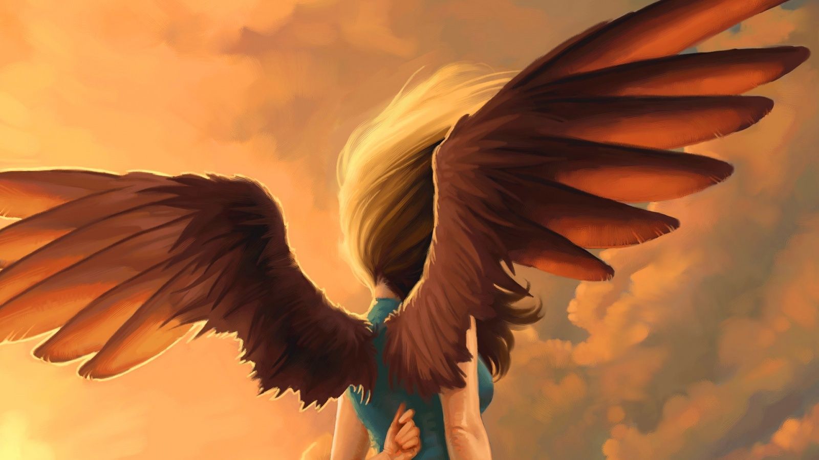Fantasy girl with wings Wallpaper in 1600x900. Wings wallpaper