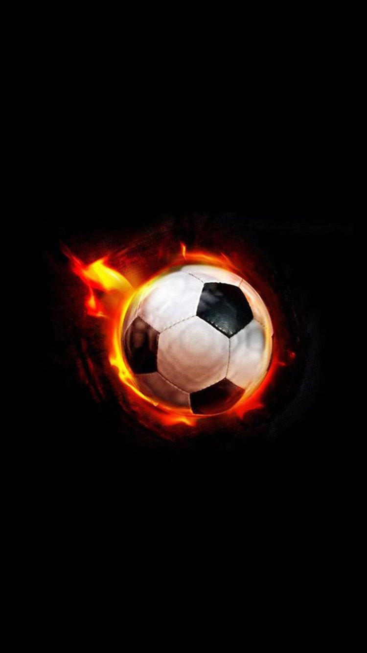 fire football HD free wallpaper for iphone - Football ball, Soccer ball, Soccer