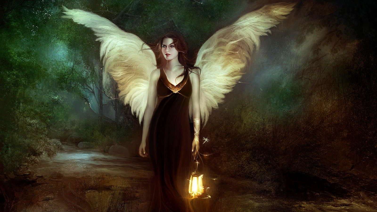 Fantasy girl with wings wallpaperx900