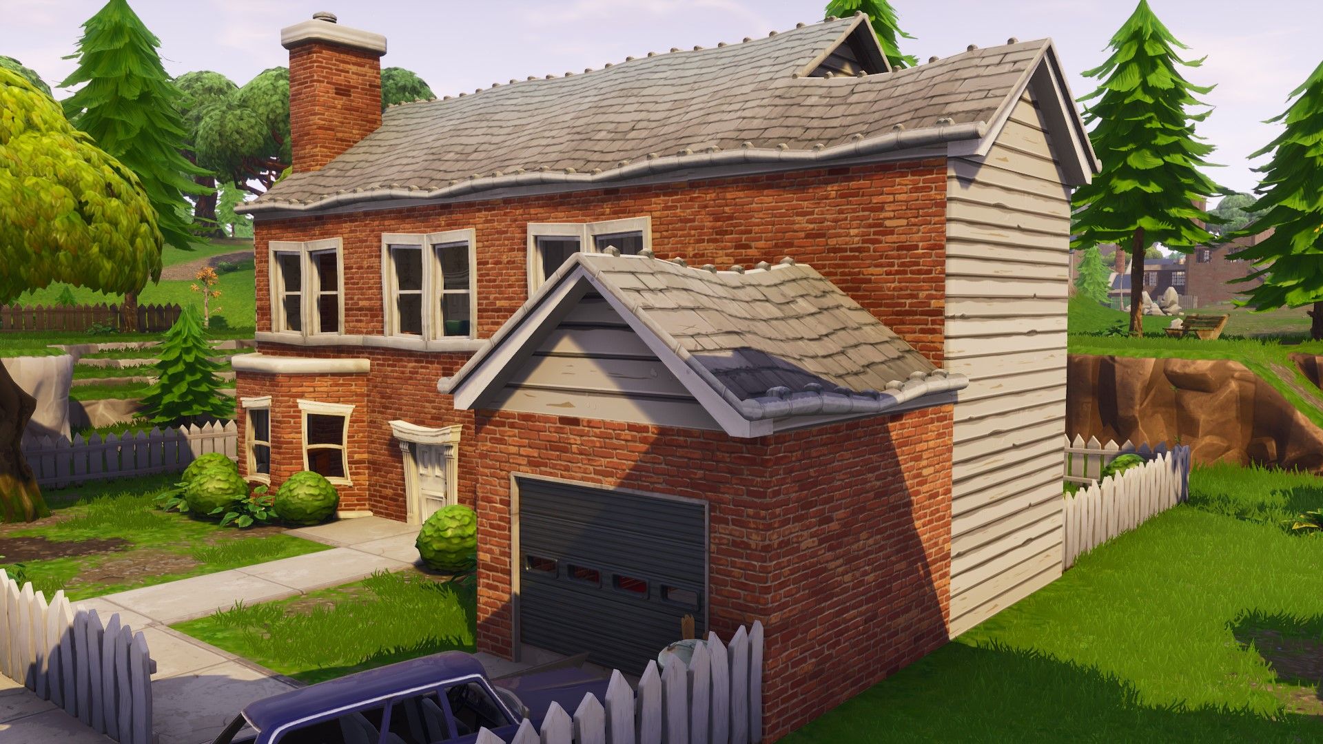 Double colored house. Fortnite Battle Royale map