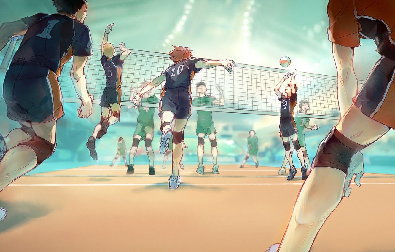 Wallpaper the game, guys, Volleyball, Haikyuu image for desktop, section сёнэн