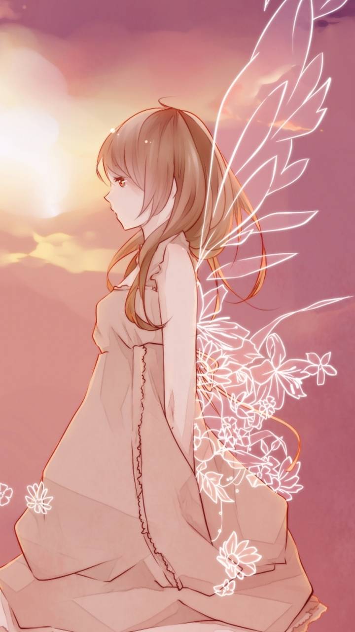 anime girl wings wallpaper