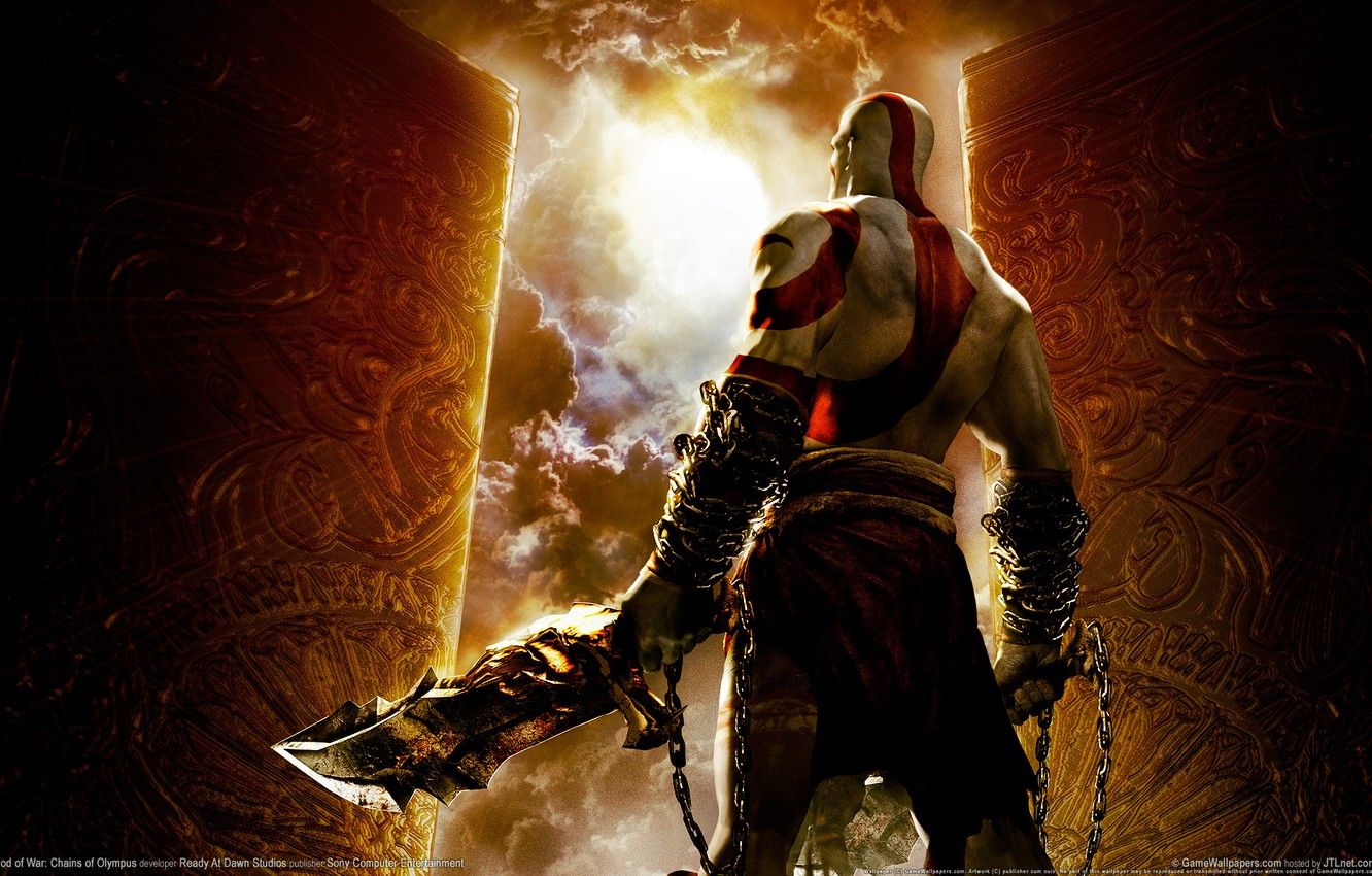 Wallpaper god of war, kratos, games, chains of olympus image