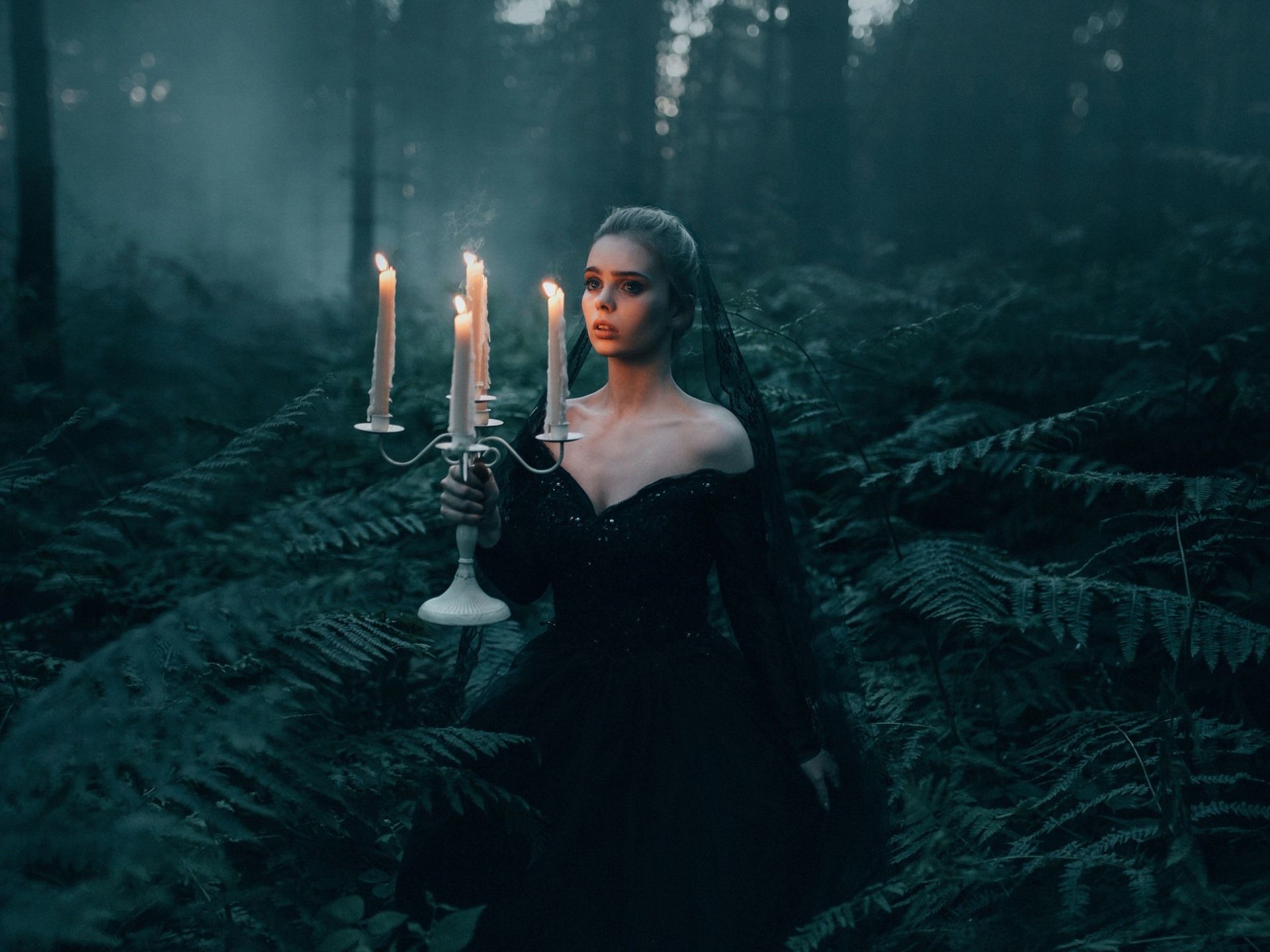 Girl And Candle Wallpapers Wallpaper Cave