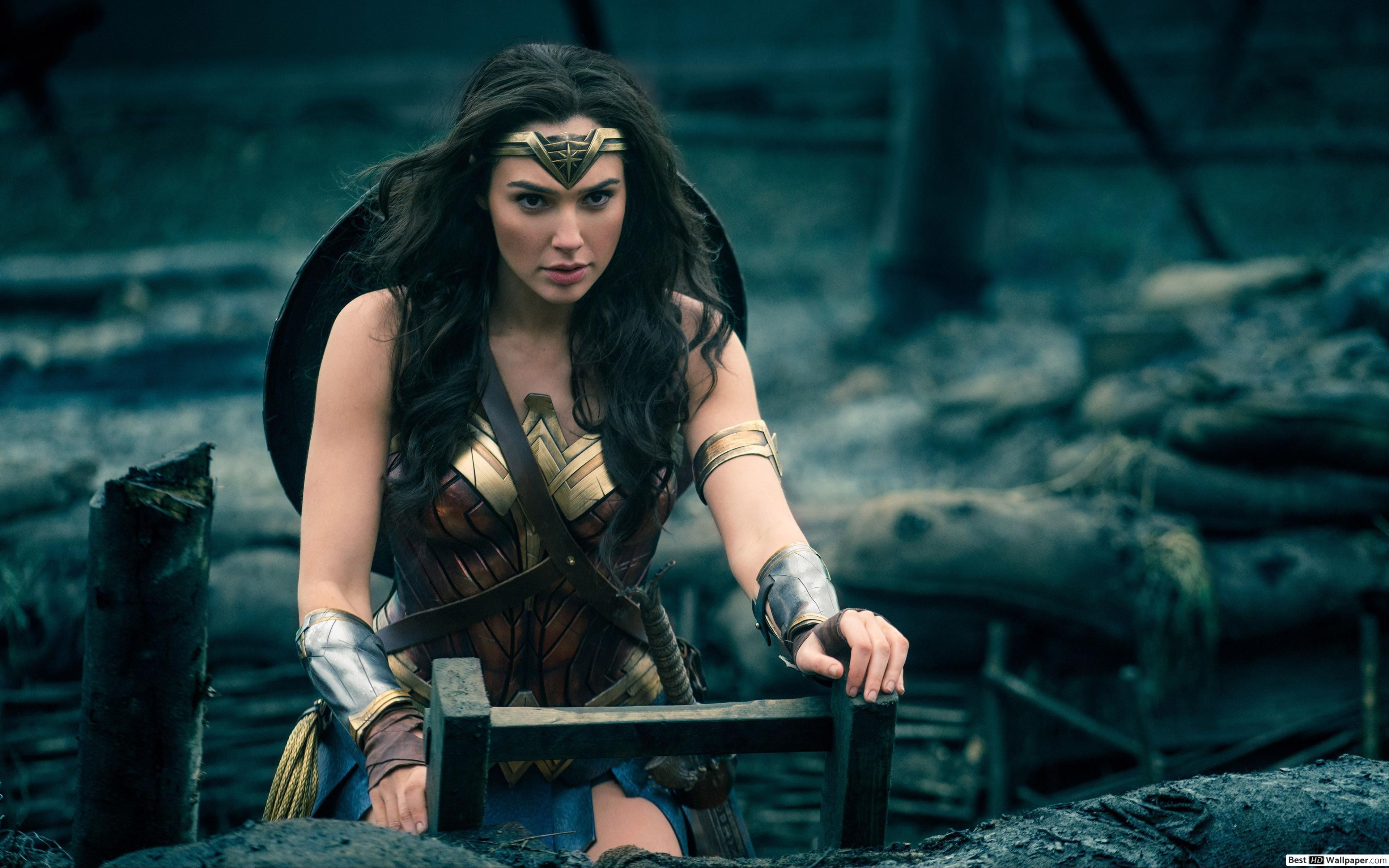 Wonder Woman movie Gadot climbs the ladder HD wallpaper download