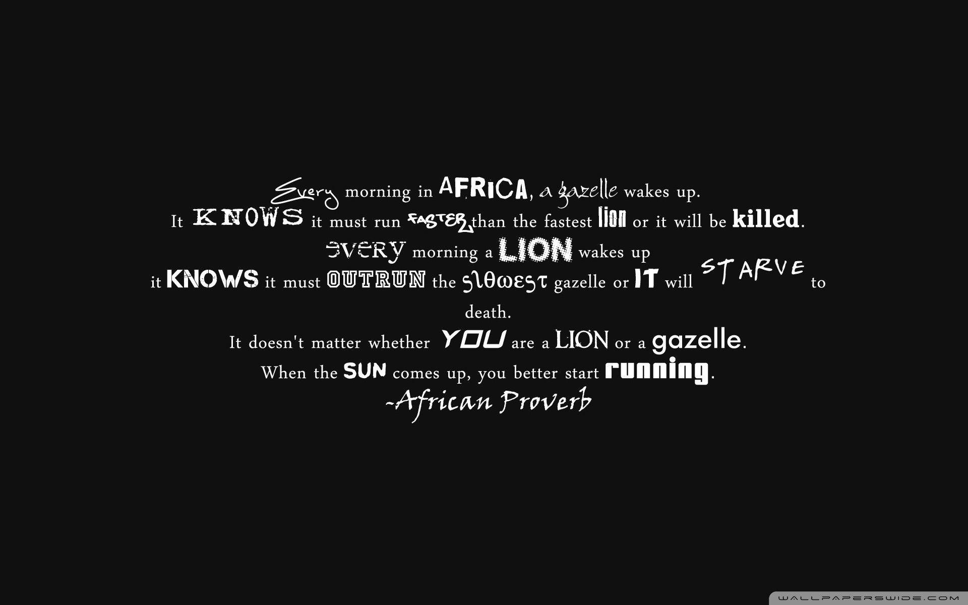 African Proverb ❤ 4K HD Desktop Wallpaper for 4K Ultra HD TV