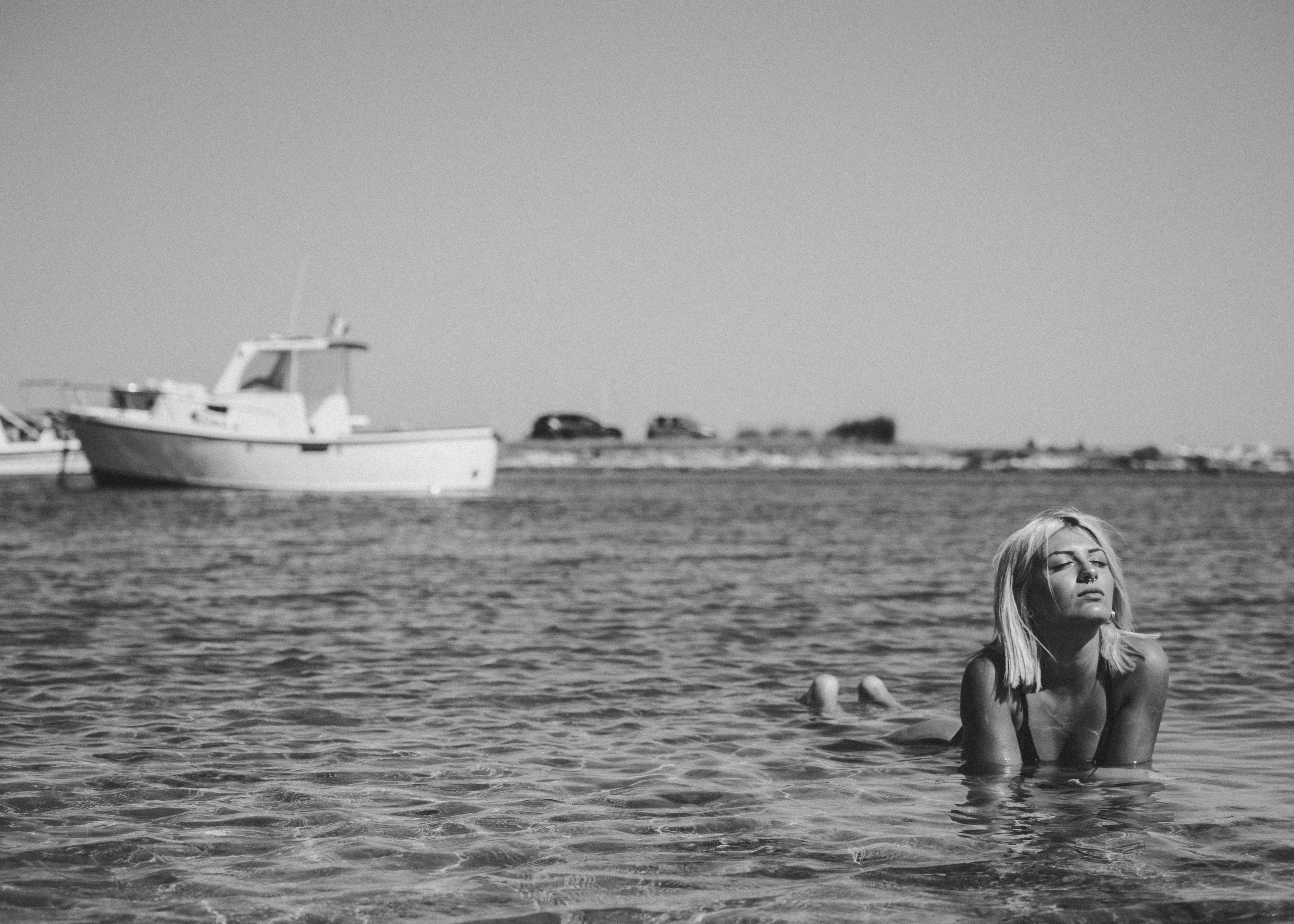 Woman On Boat Picture. Download Free Image