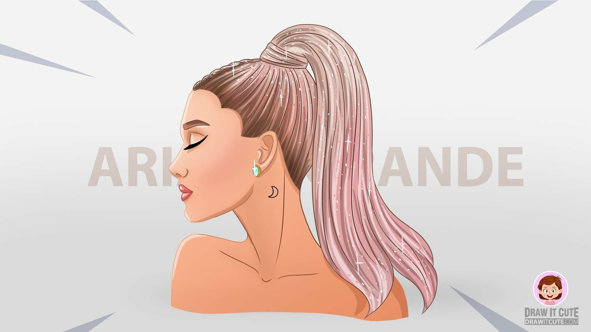 How To Draw Ariana Grande. Step By Step Guide