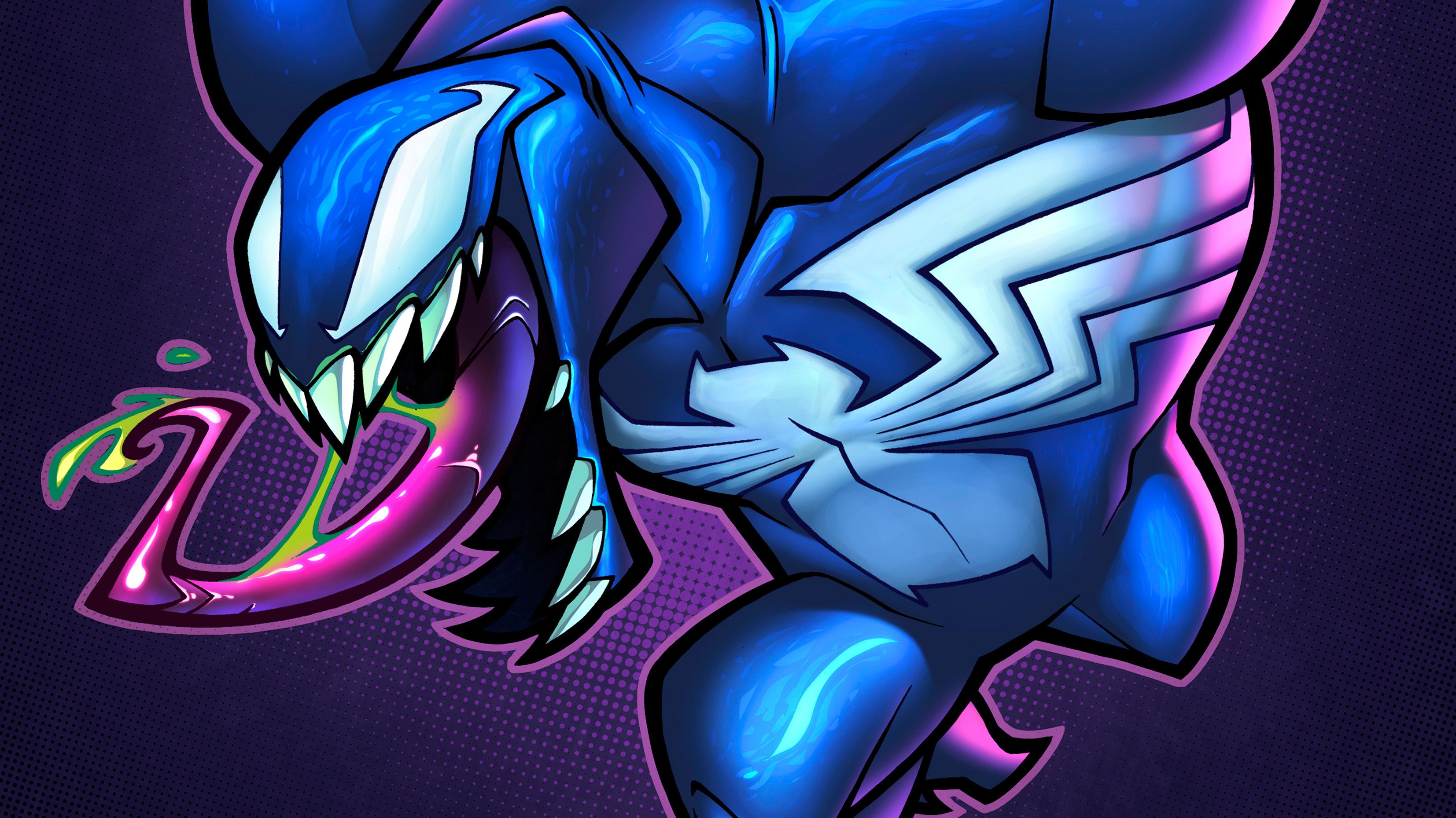 Venom Chibi Artwork 4k, HD Superheroes, 4k Wallpaper, Image
