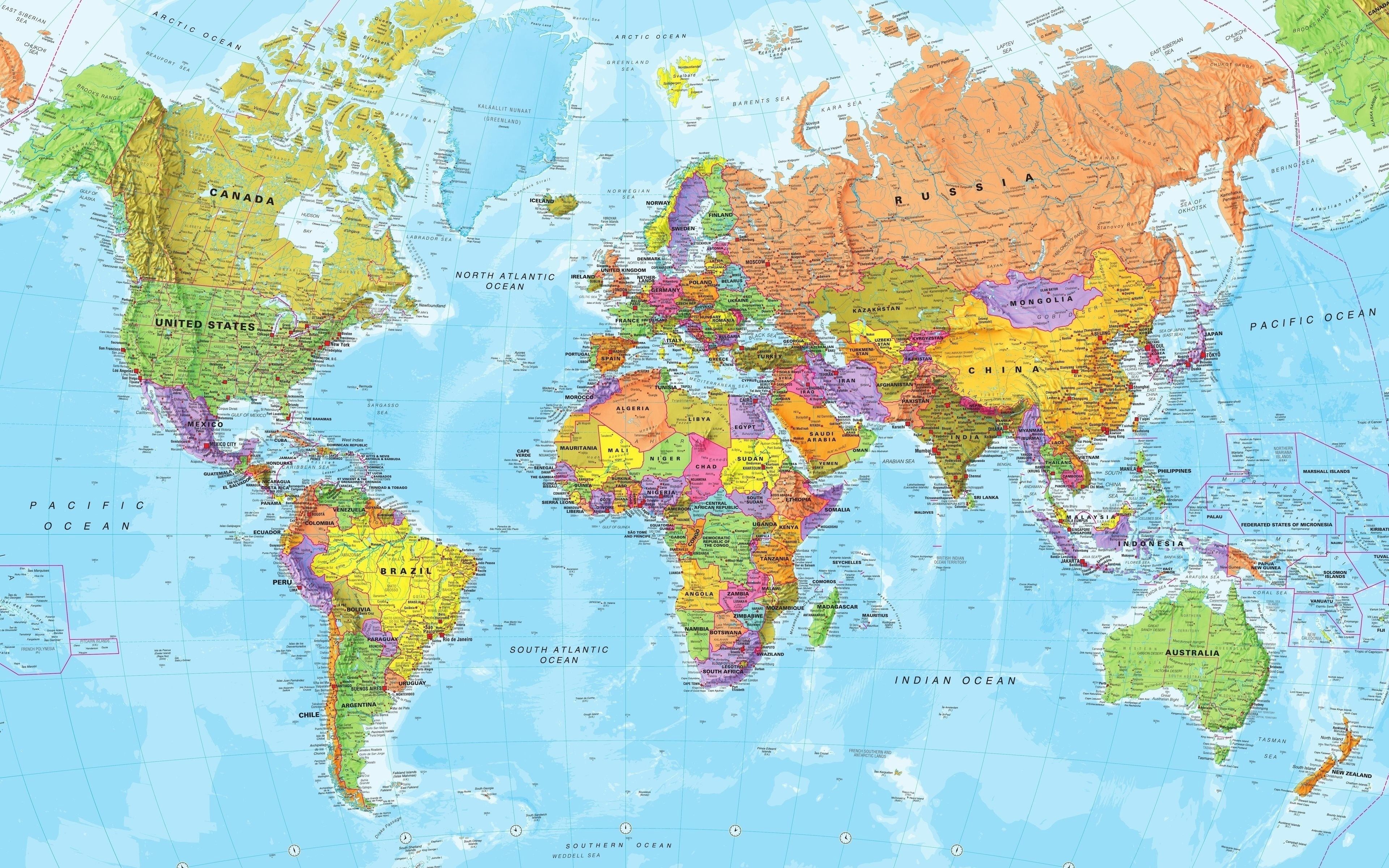 World Atlas Wall Map   Wp6165814 