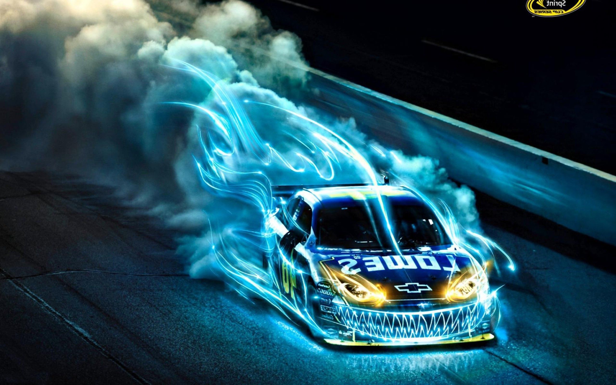 Racing Car Wallpaper Fire From Car, HD Wallpaper