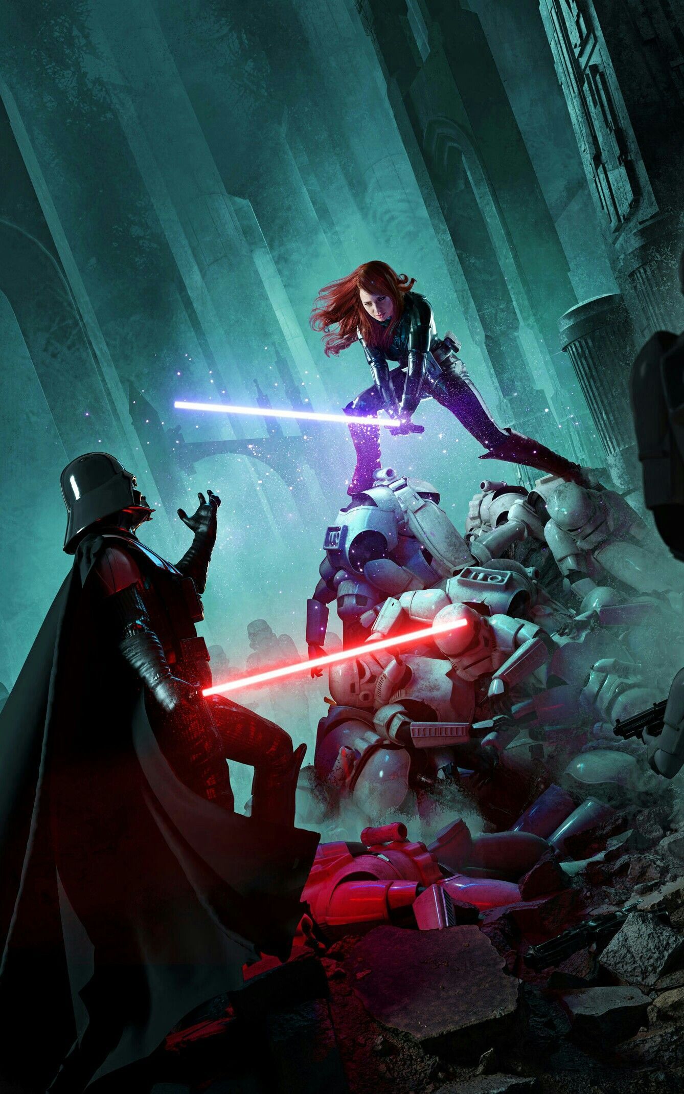 DARTH VADER VERSUS MARA JADE. Star wars picture, Star wars
