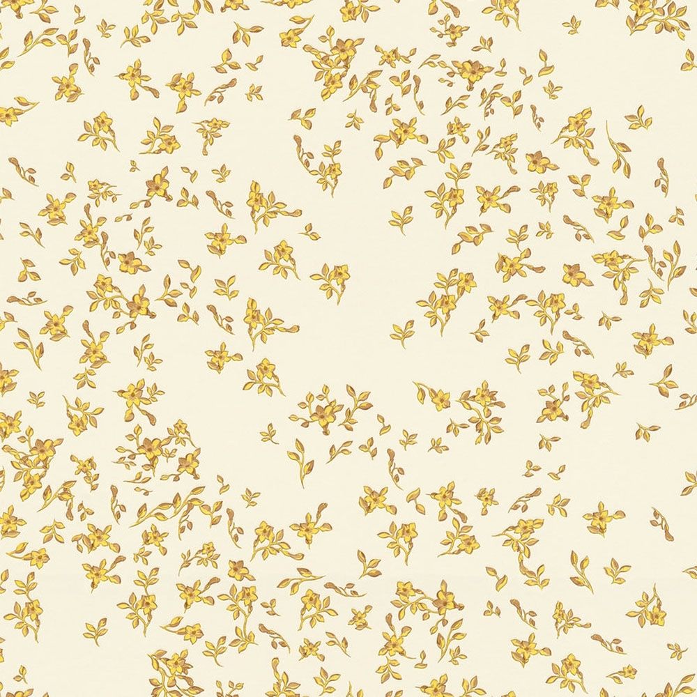 Barocco Flowers Wallpaper Cream, Gold from I Love
