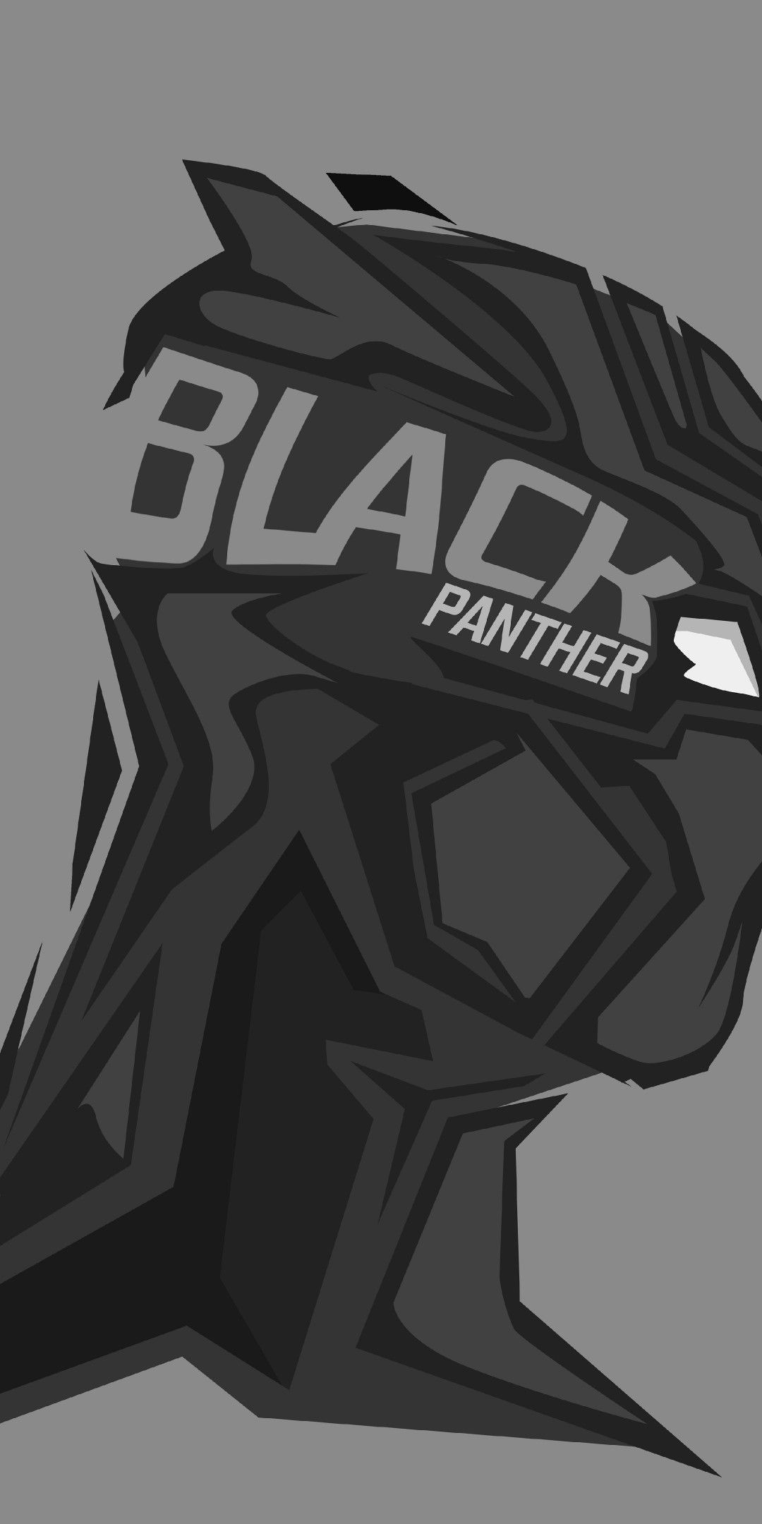 Download 1080x2160 8k, 4k, Black Panther, Minimal Wallpaper