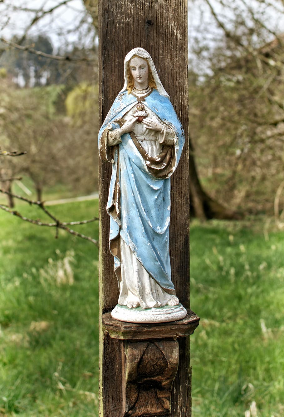 HD wallpaper: Mother Mary statuette, Mother Of God, Madonna