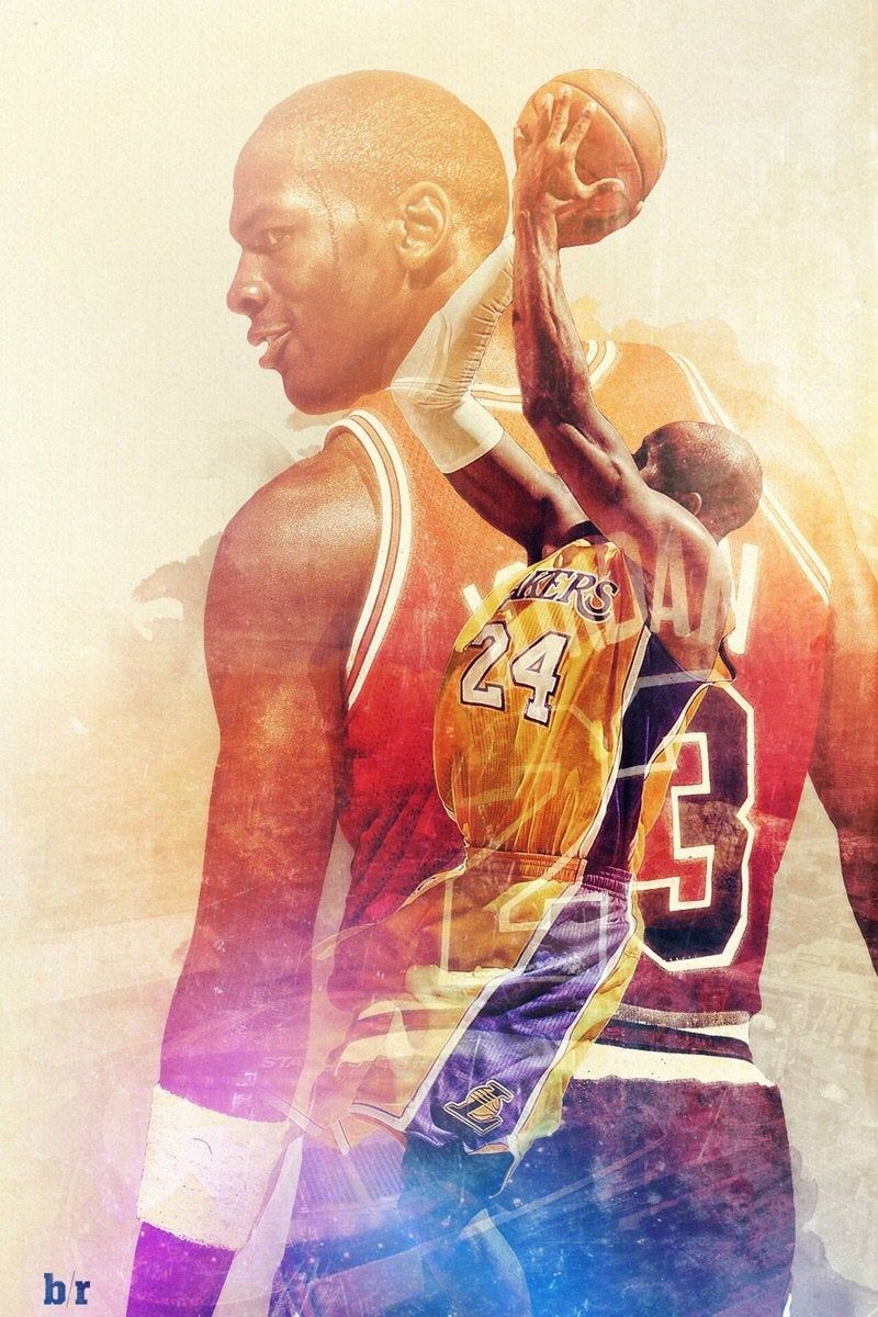 Kobe and MJ wallpaper for iPhone 6 from bleacher paper