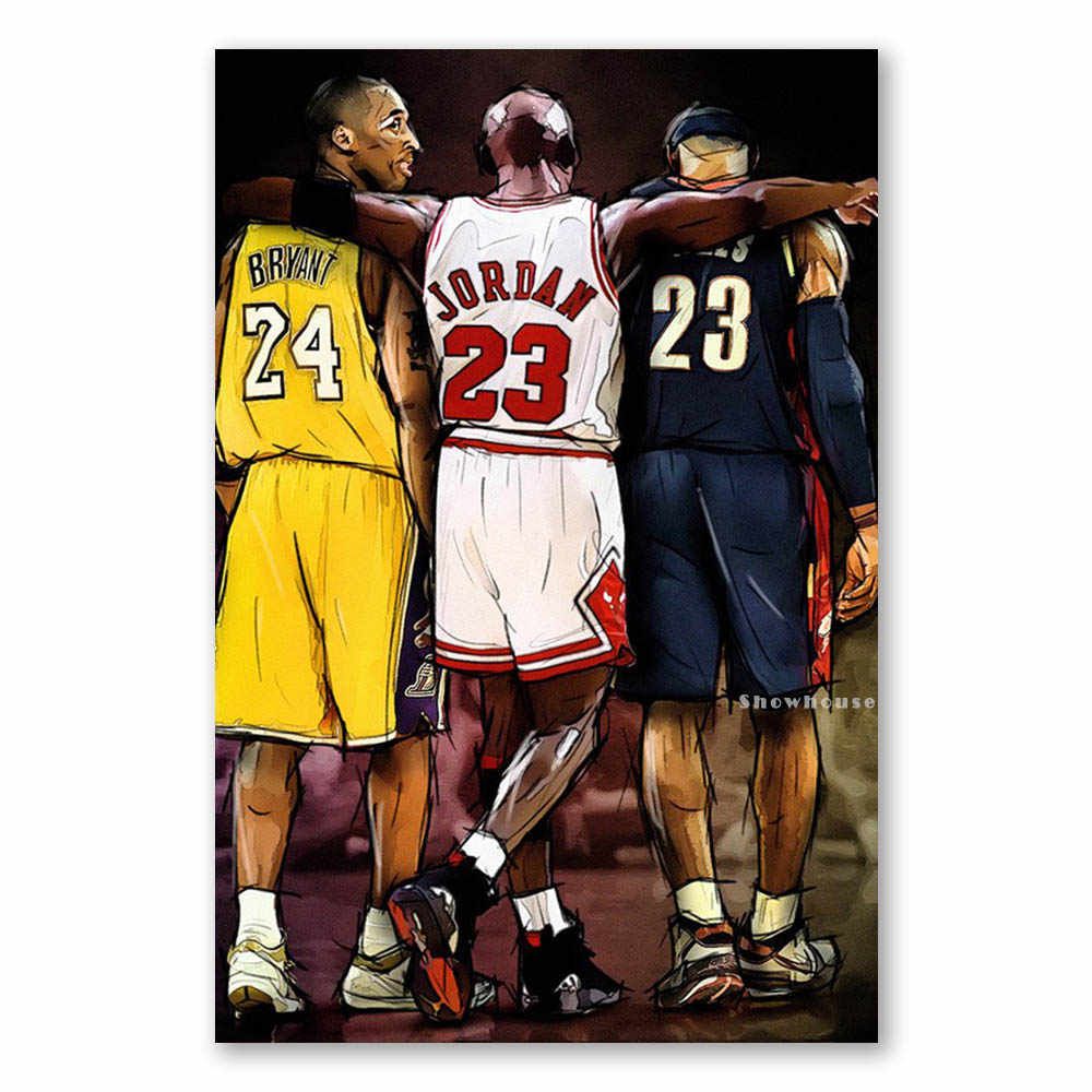 James Michael Jordan Kobe Bryant Great Star Light Canvas Custom