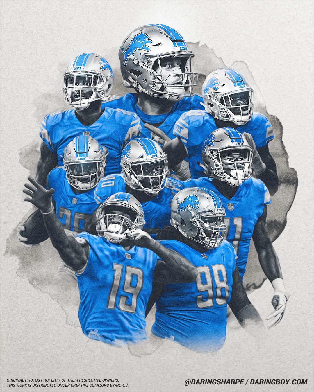 Matthew Stafford, Kerryon Johnson, Marvin Jones Jr, Damon Harrison