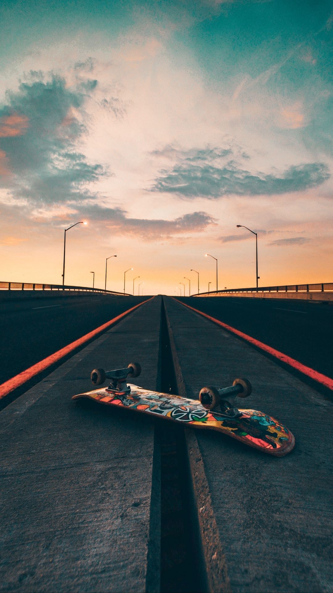 marking road skateboard Wallpaper. Skateboard