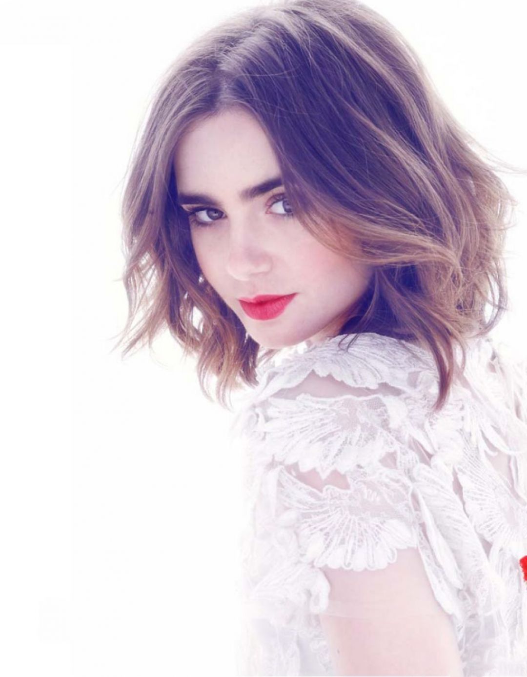 Lily Collins, iPhone, Desktop HD Background