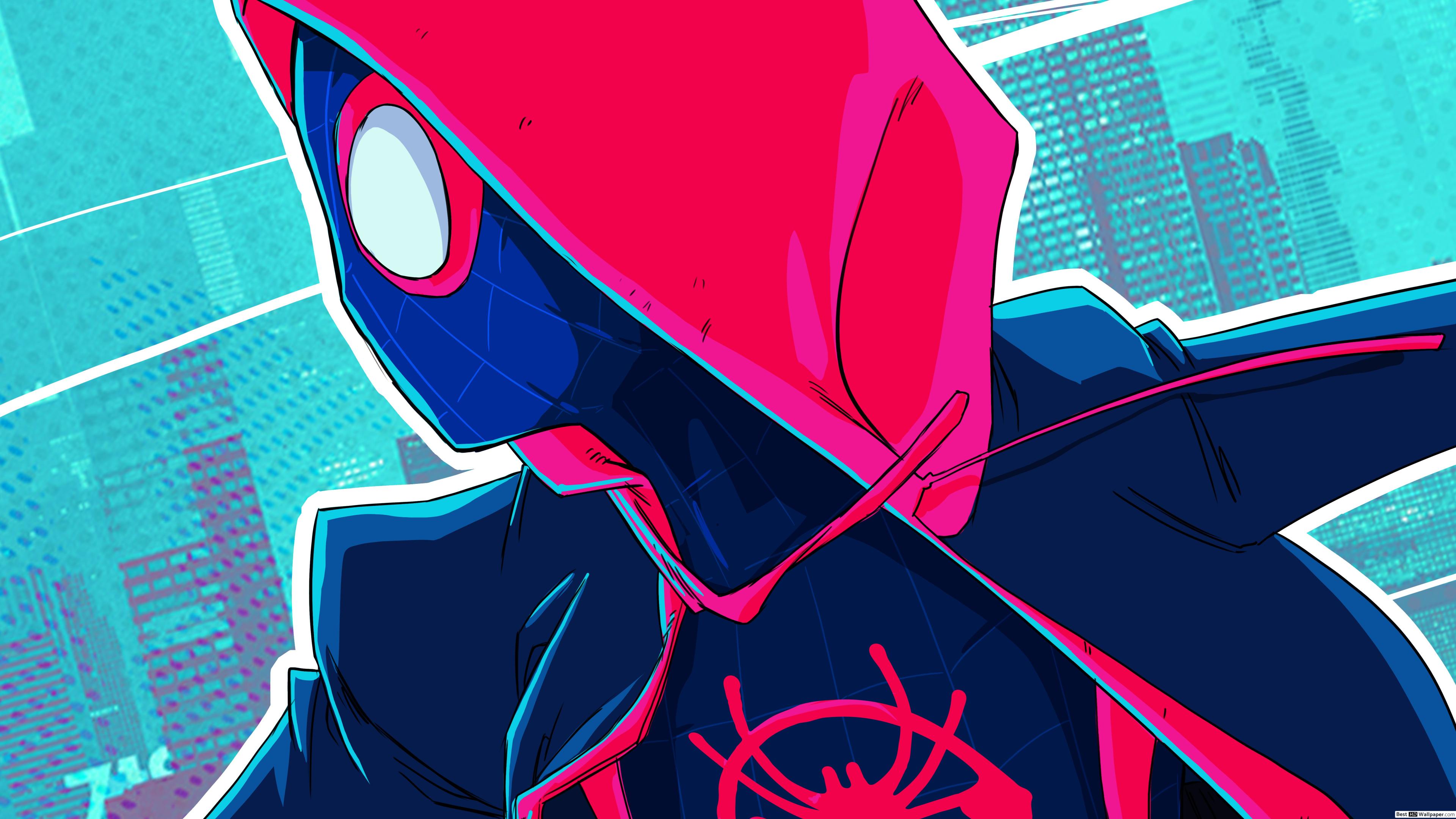 Spider Man: Into The Spider Verse (Minimalist Fanart) HD Wallpaper