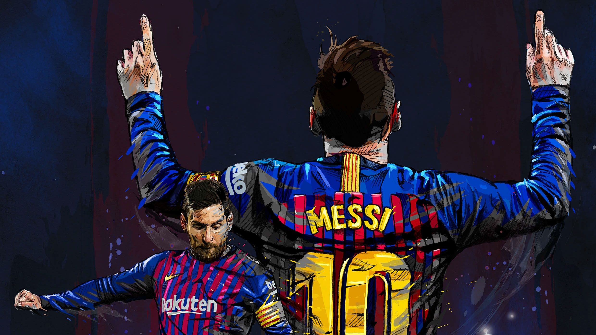Lionel Messi FC Art, HD Sports, 4k Wallpaper, Image, Background