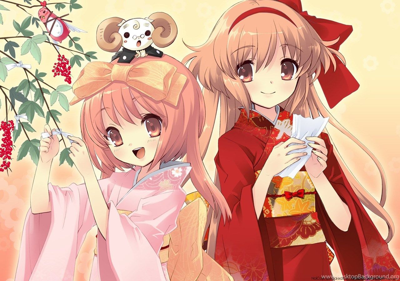 Anime Girl Friends Group Cute Wallpaper Desktop Background