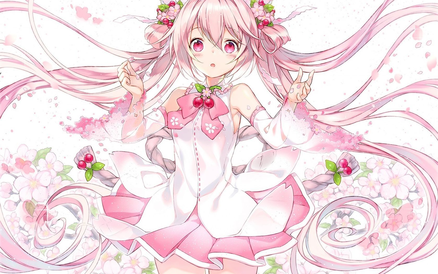 Download 1680x1050 wallpaper vocaloid, anime girl, cute, red head