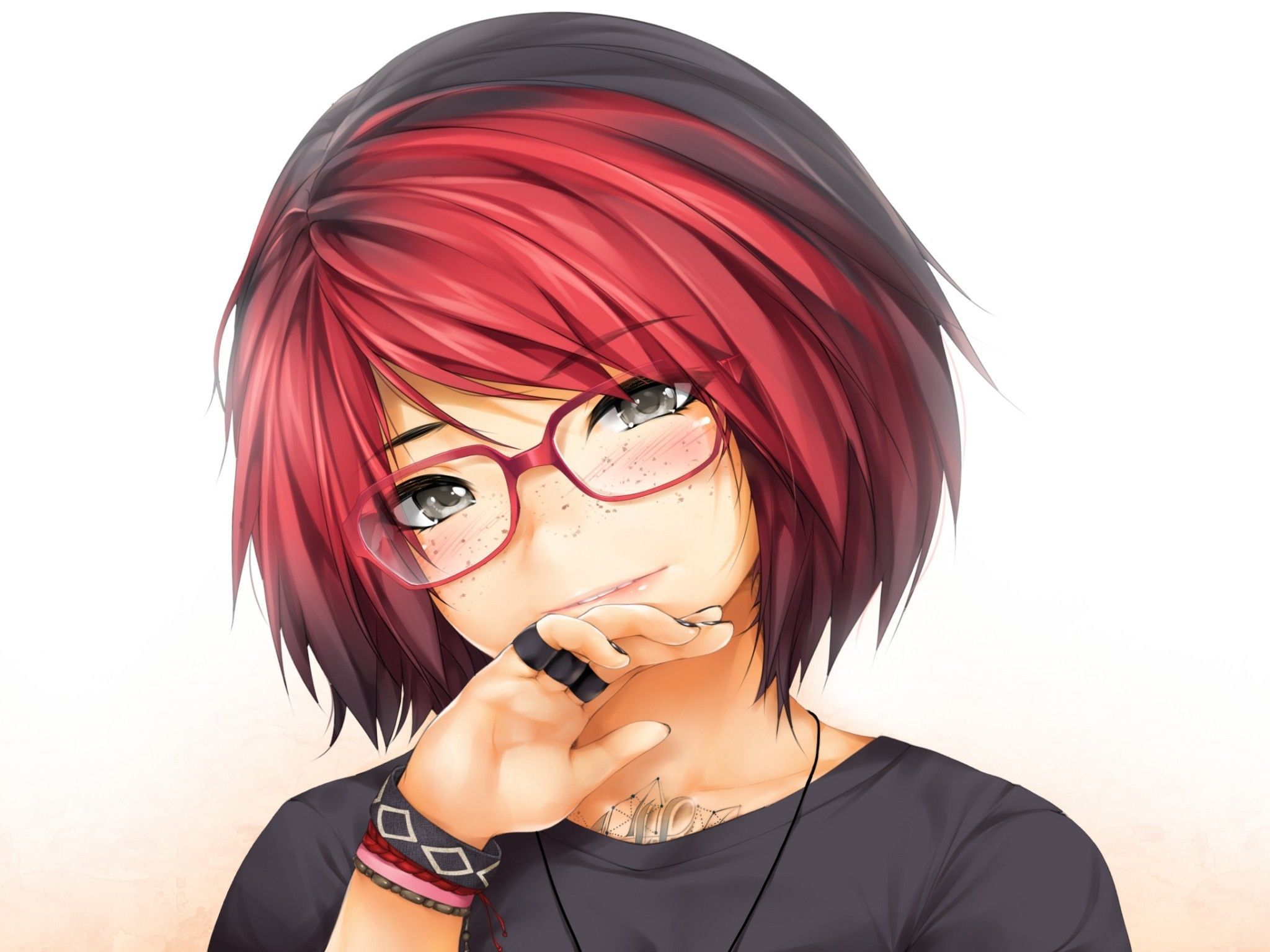 Cute Red Head Anime Girl Wallpapers  Wallpaper Cave