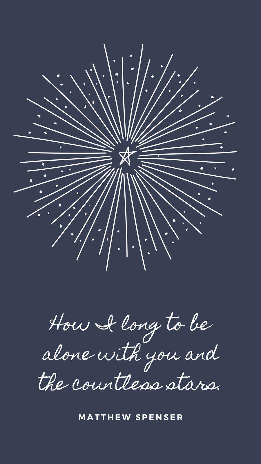 White and Charcoal Stars Delicate Love Quote Phone Wallpaper