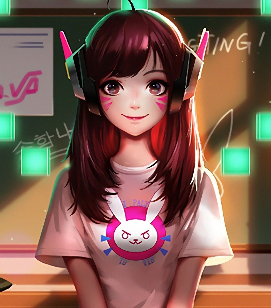 Cute Anime Gamer Girl Wallpapers Wallpaper Cave 