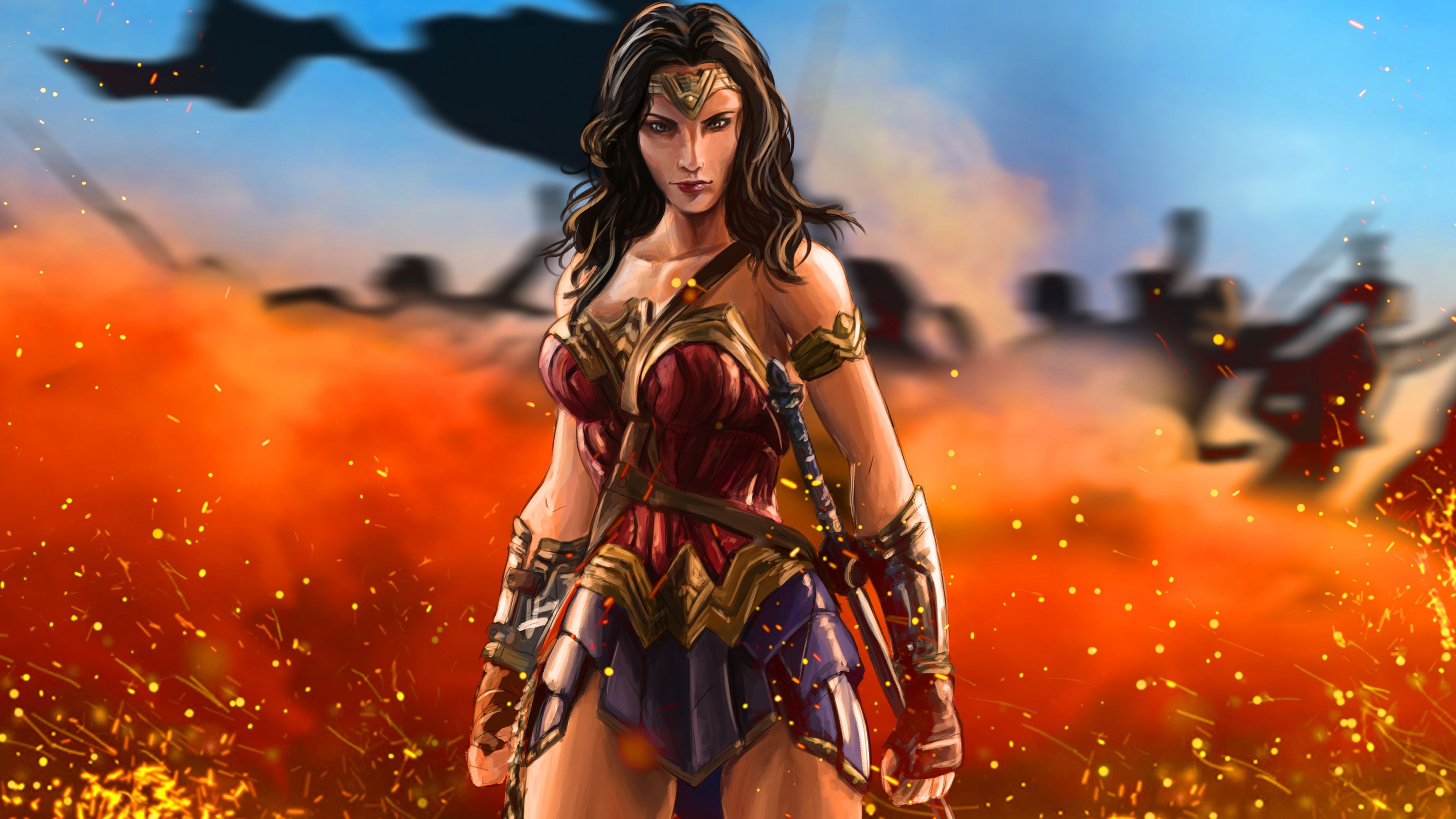 Wonder Woman Warrior Artwork 5k Wonder Woman Wallpaper, Warrior Wallpaper, Superheroes Wallpaper, Hd Wallpaper, D. Warrior Woman, Hero Wallpaper, Wonder Woman