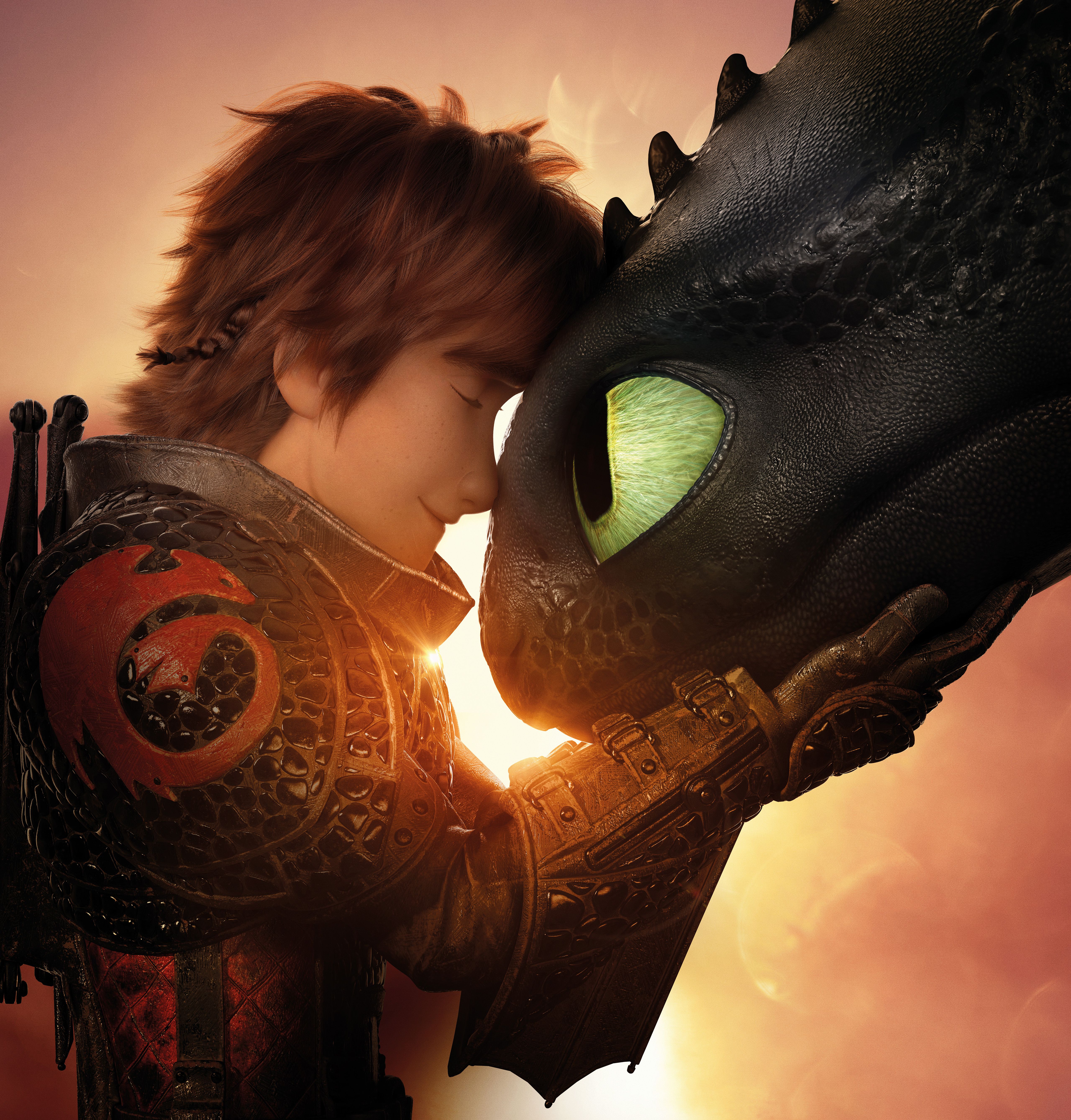 Wallpaper Hiccup, Night Fury, Toothless, How to Train Your Dragon